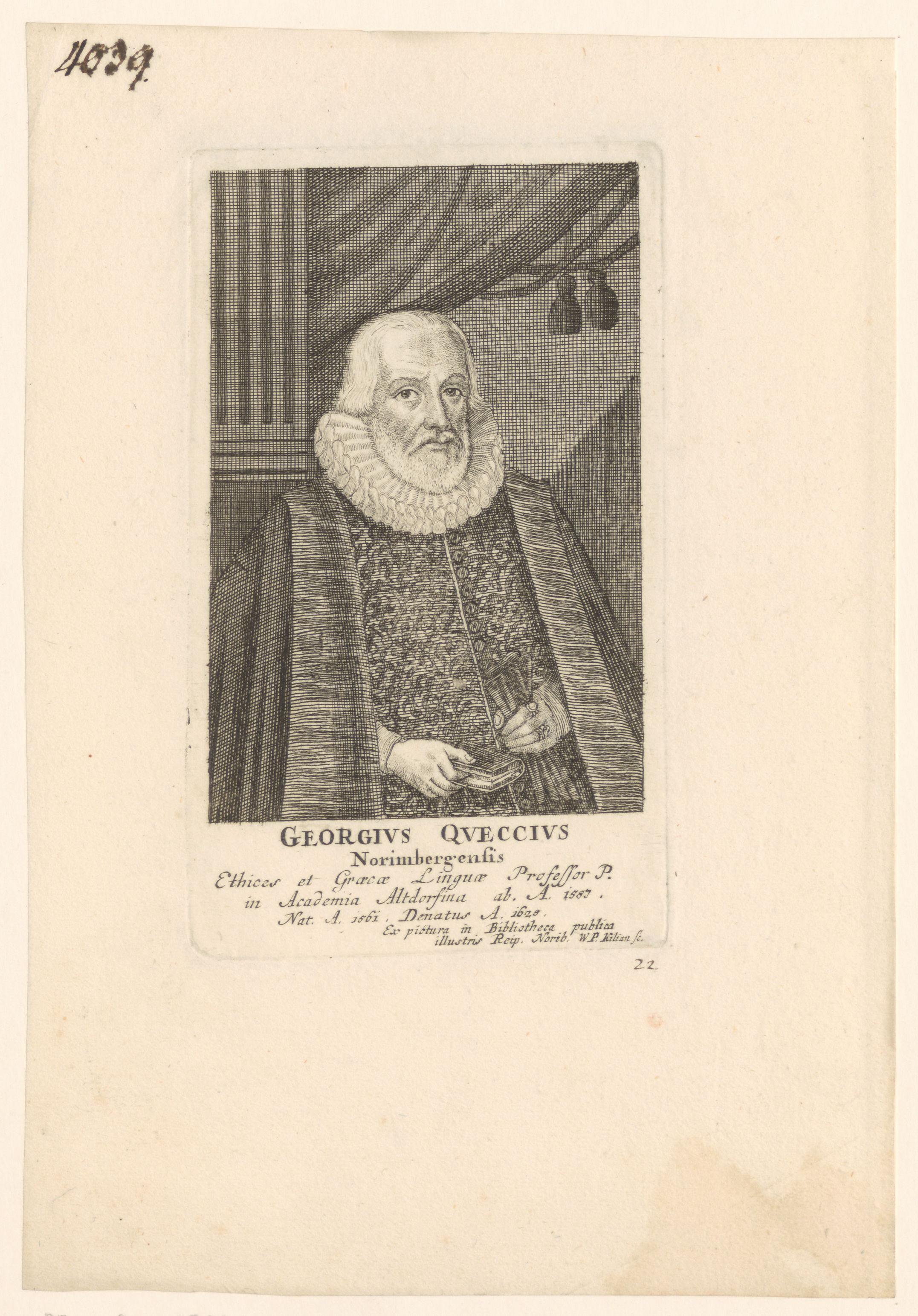 Portret van Georg Queccius
