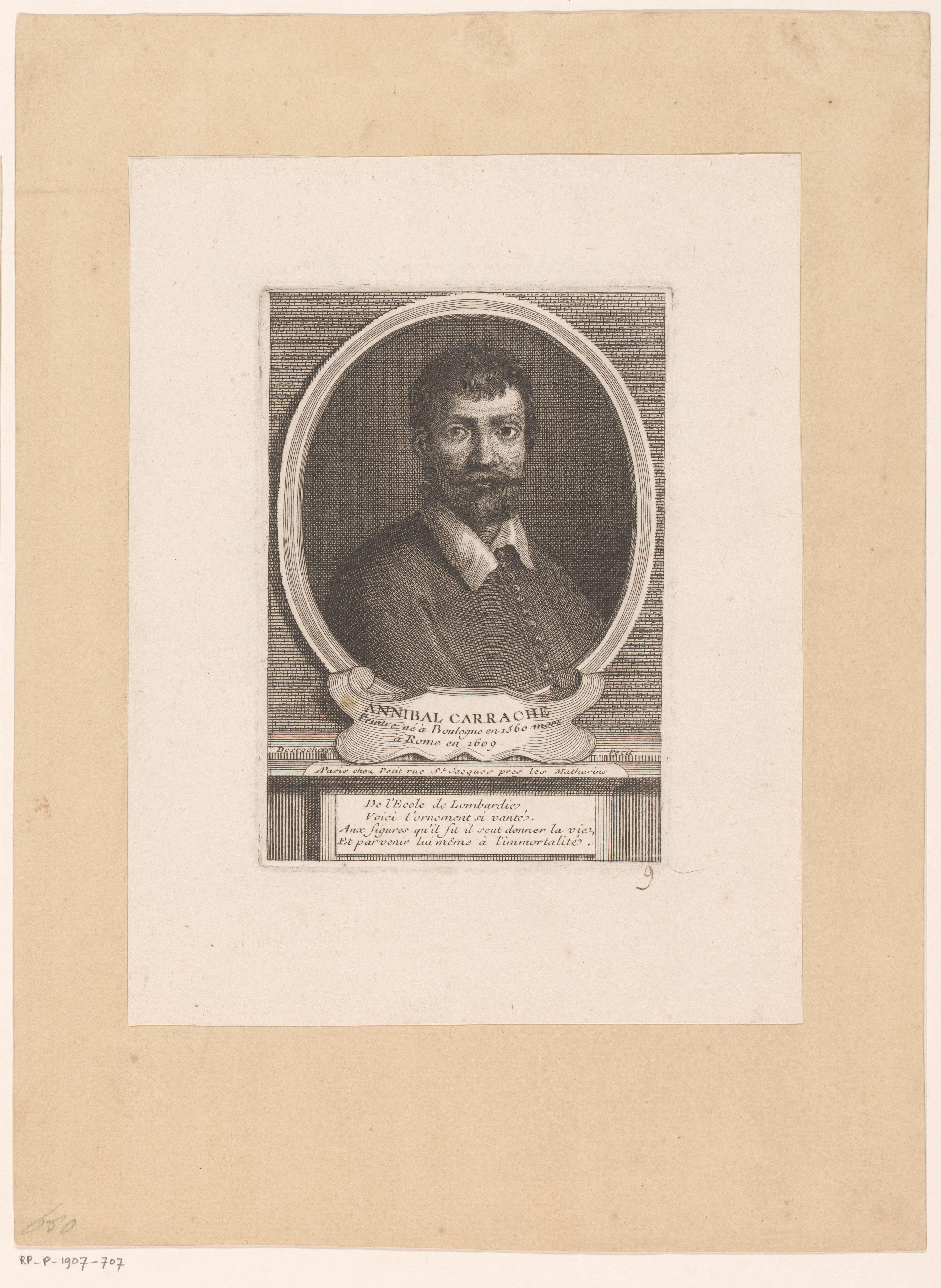 Portret van Annibale Carracci