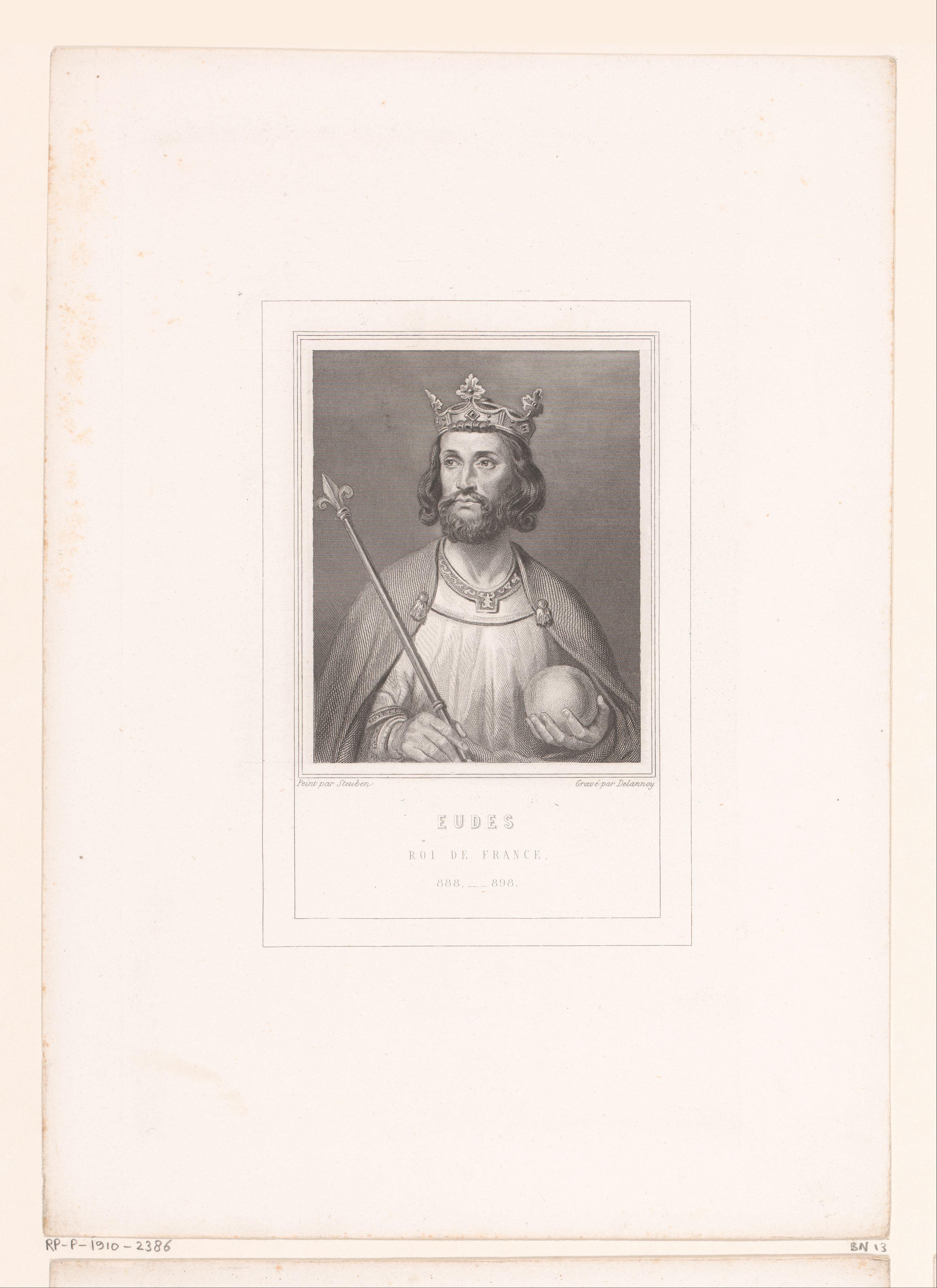 Portret van Odo I, koning van West-Francië