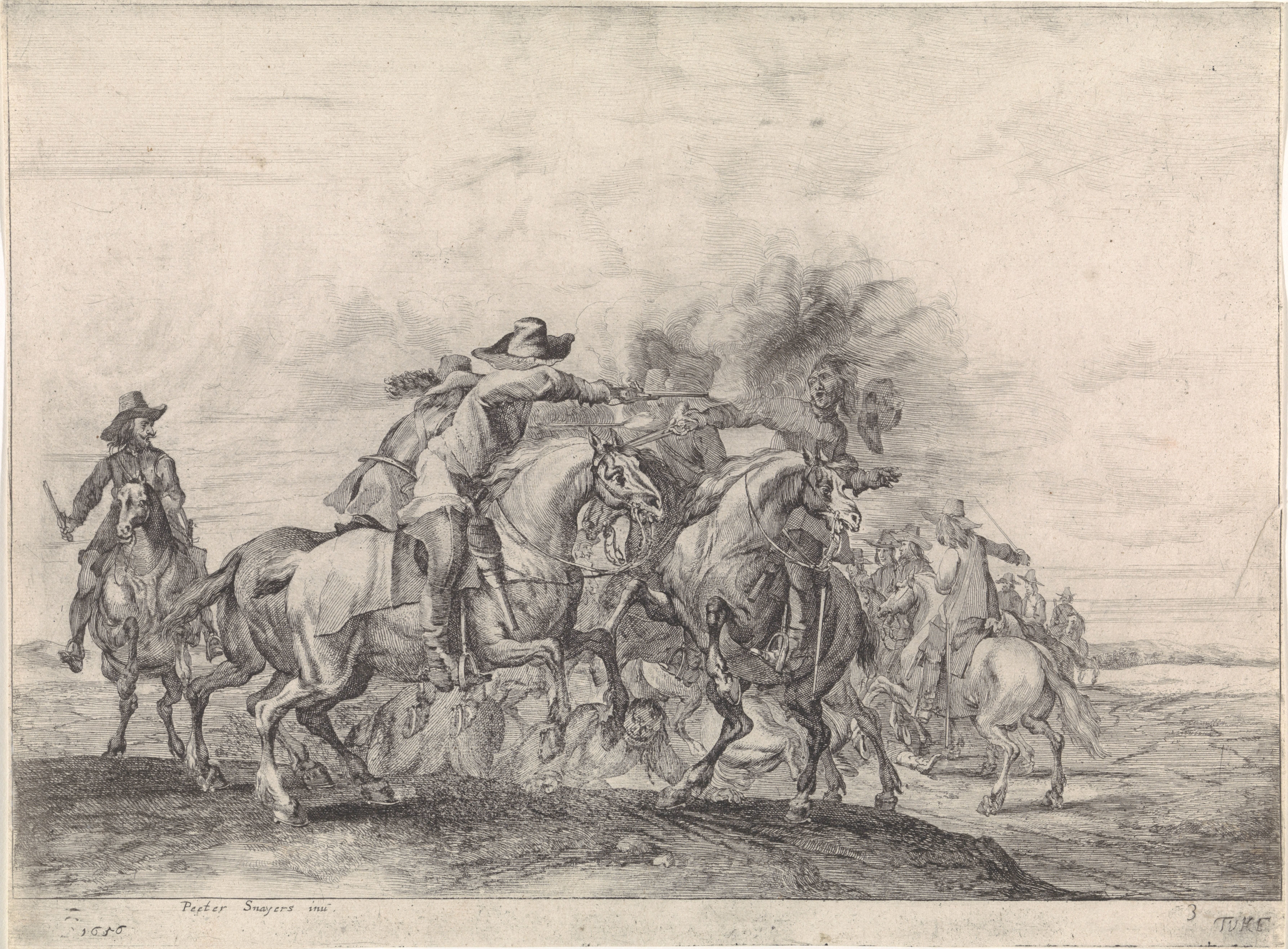 Slagveld met cavalerie