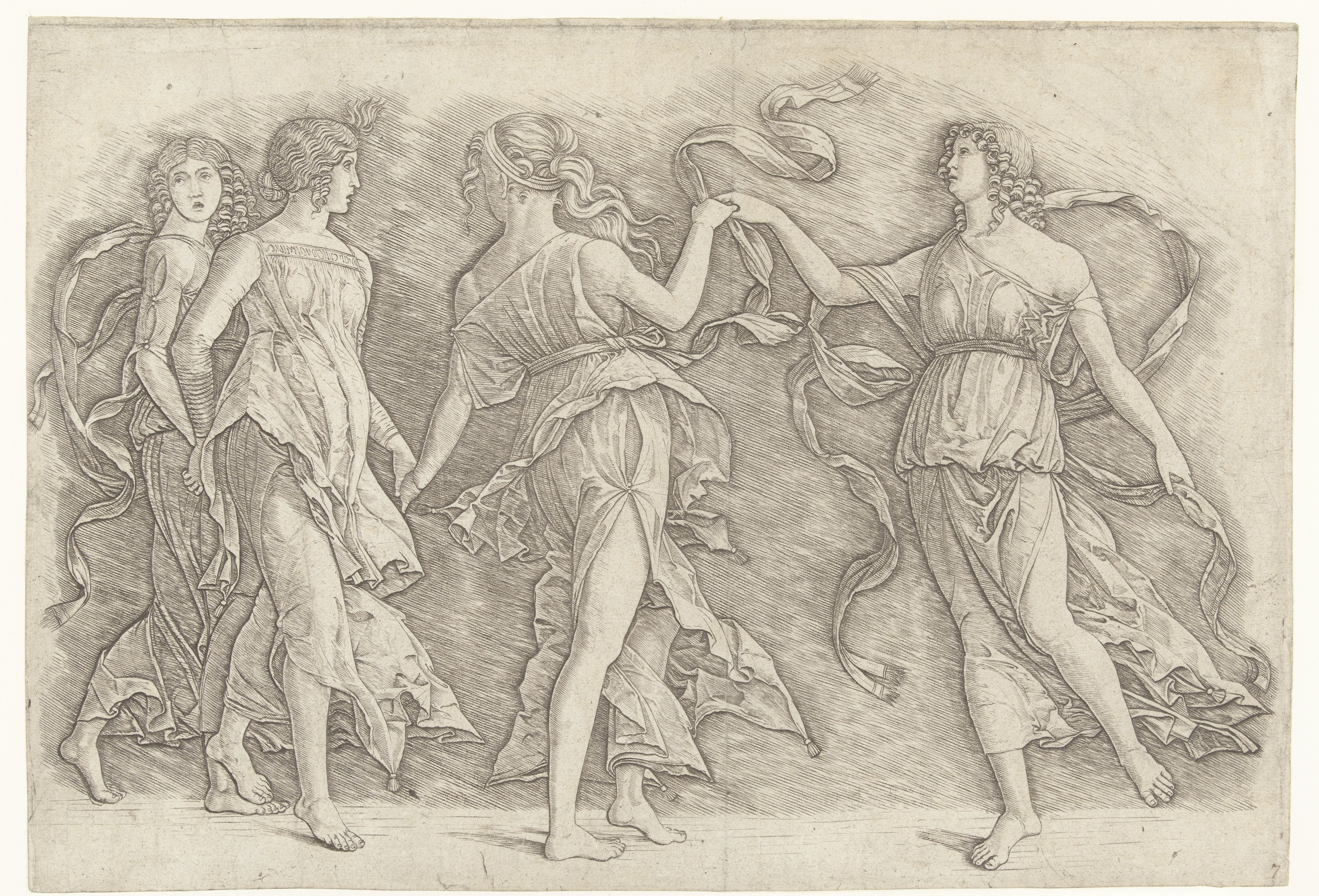 Vier dansende vrouwen