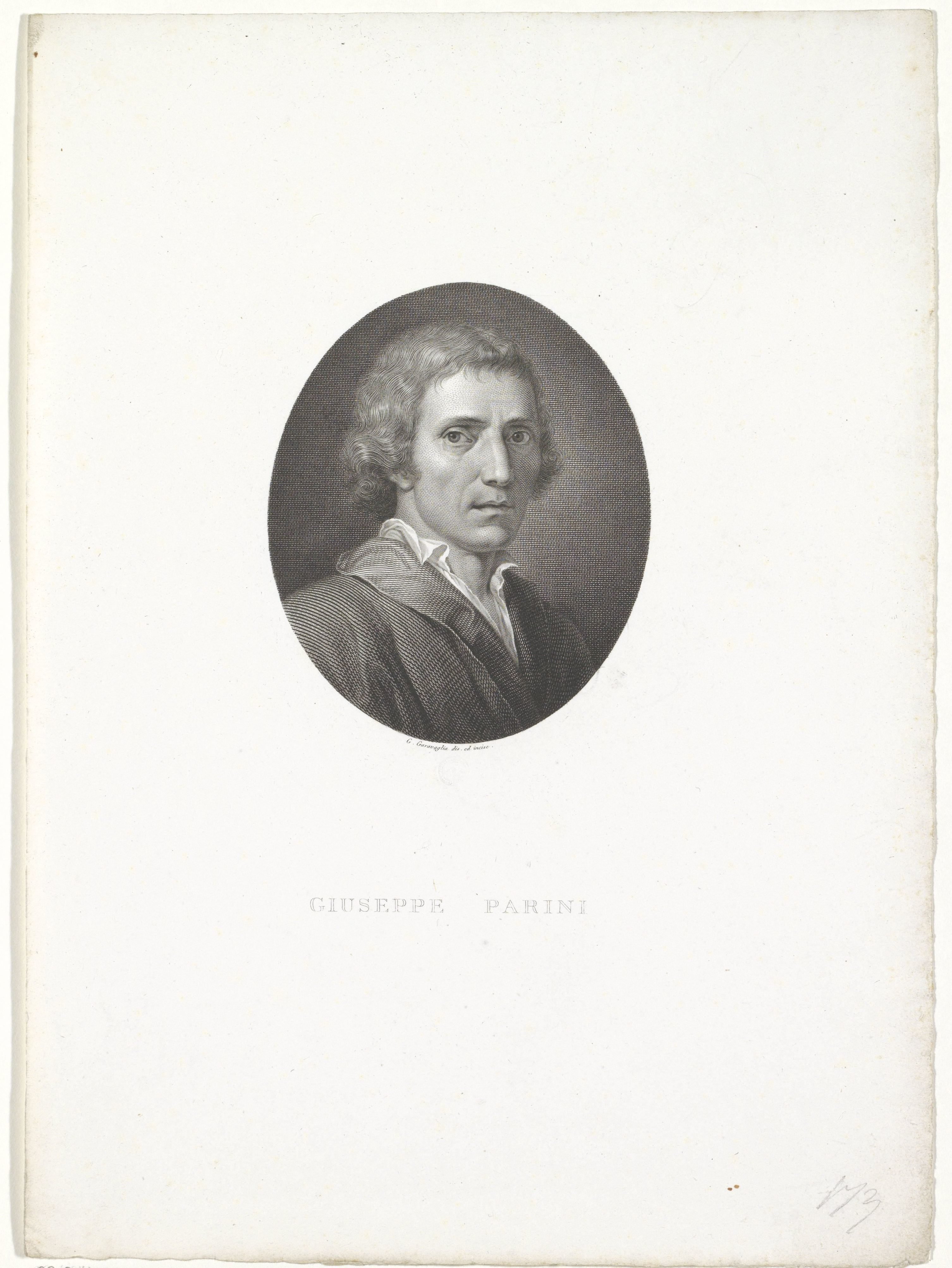 Portret van dichter Giuseppe Parini