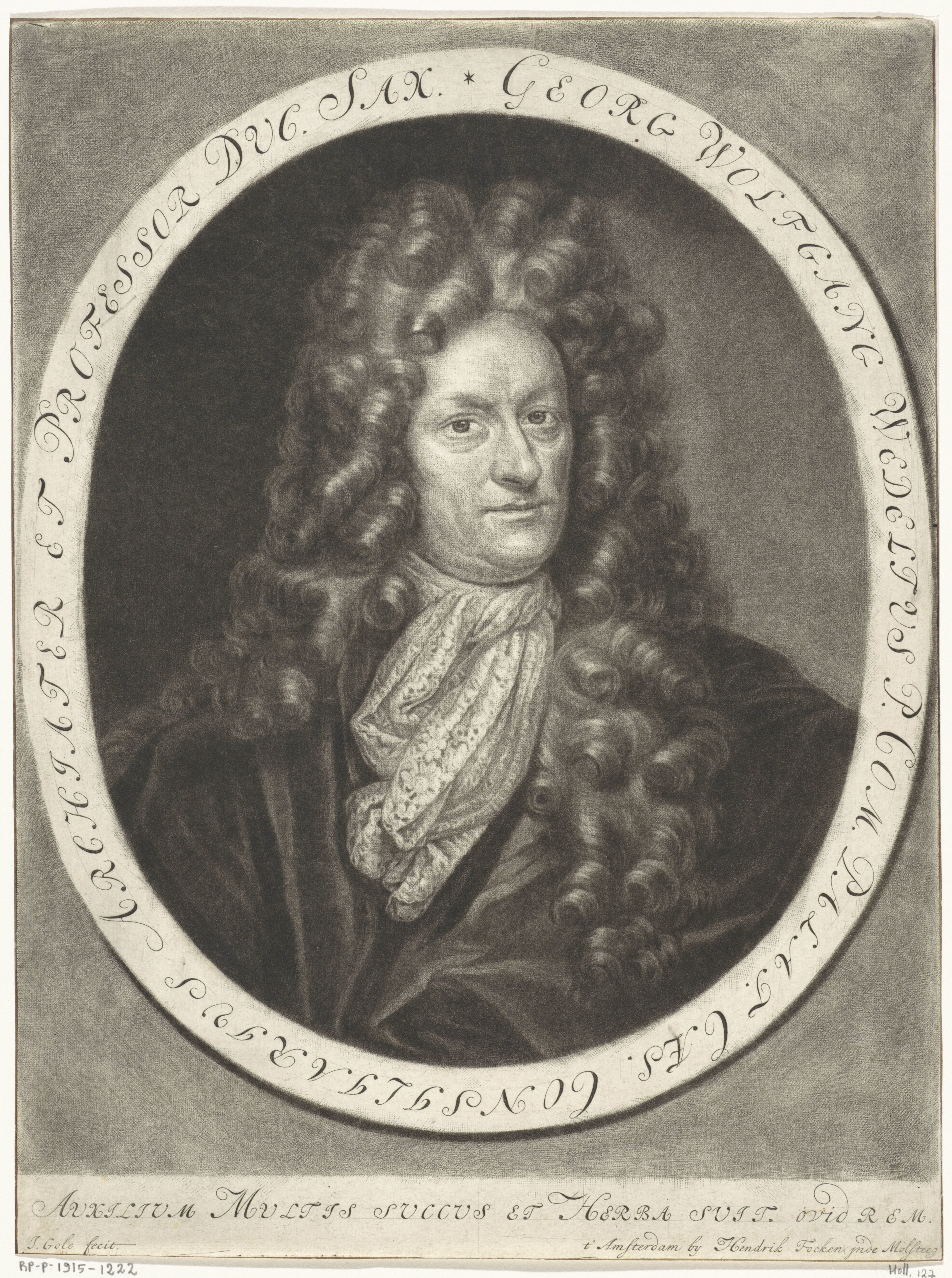 Portret van Georg Wolfgang Wedel