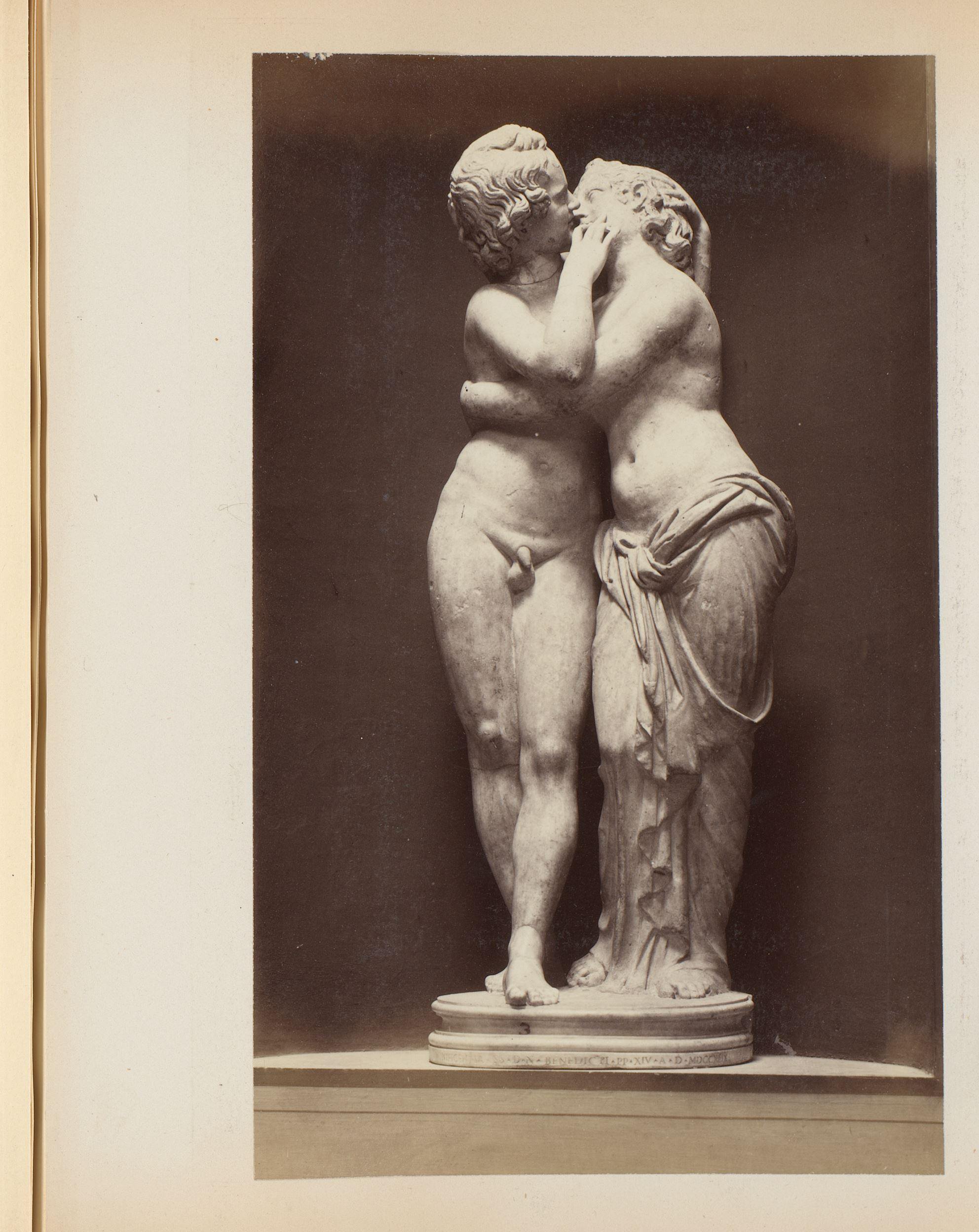 Sculptuur van Amor en Psyche in de Capitolijnse Musea te Rome, Italië