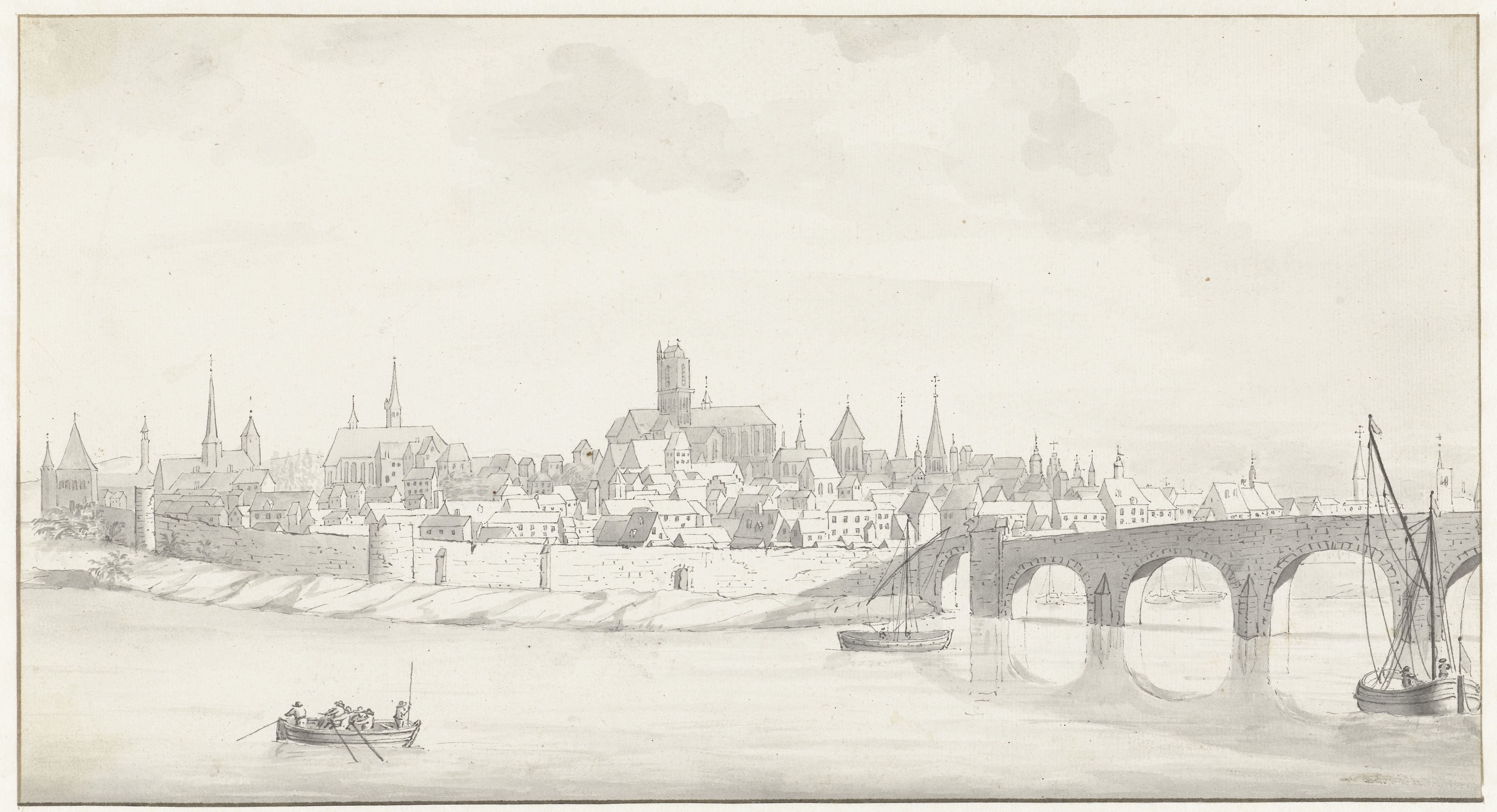 Gezicht op de stad Nevers