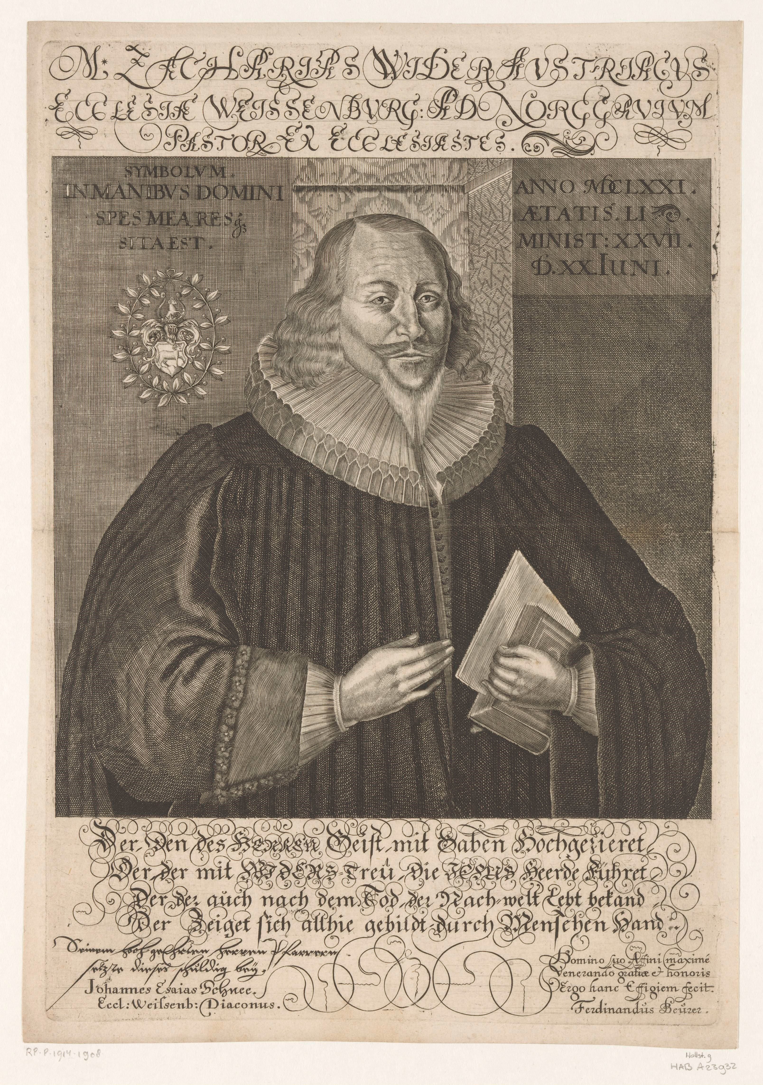 Portret van Zacharias Wider