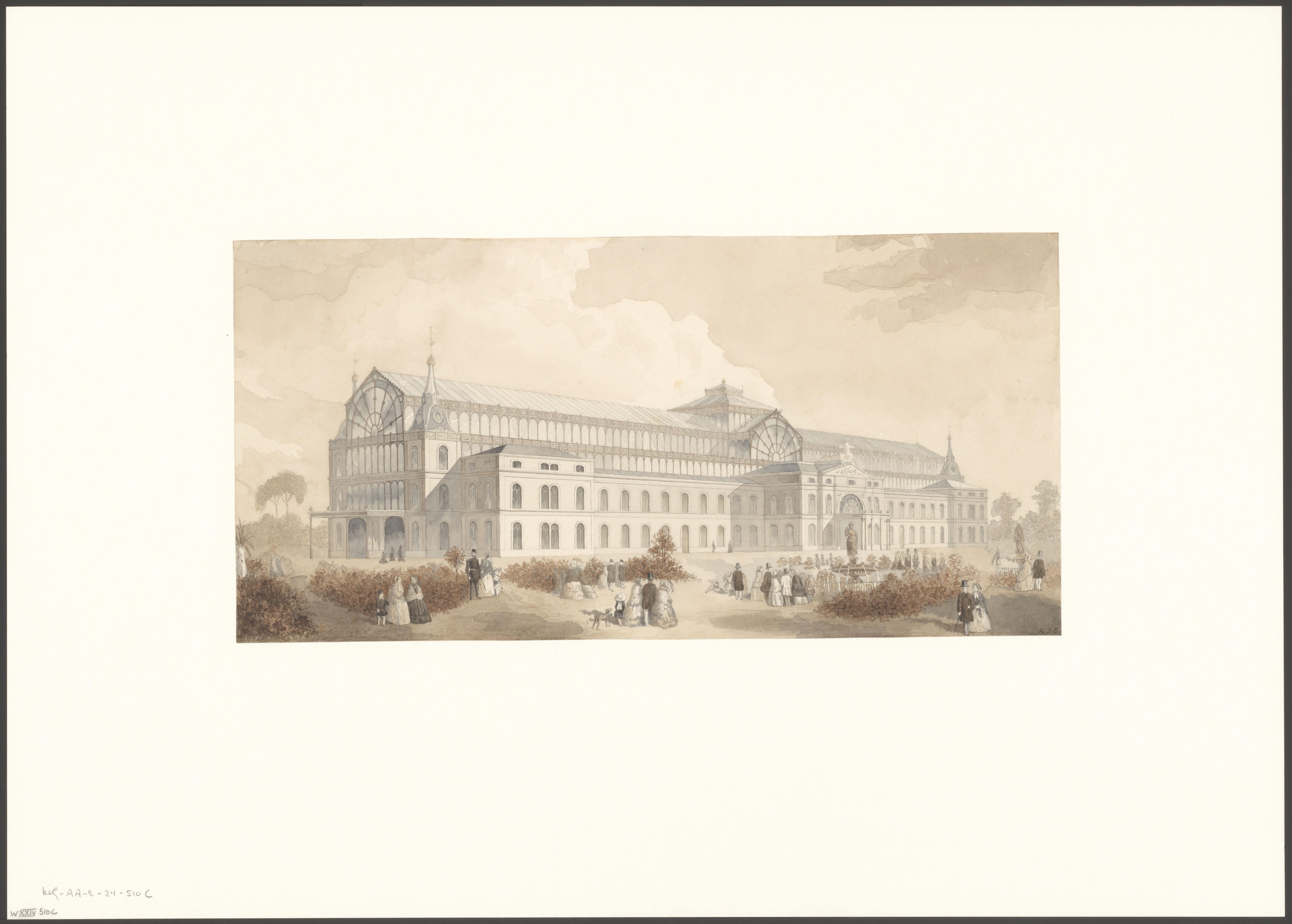 Ontwerp voor het Paleis voor Volksvlijt aan het Frederiksplein