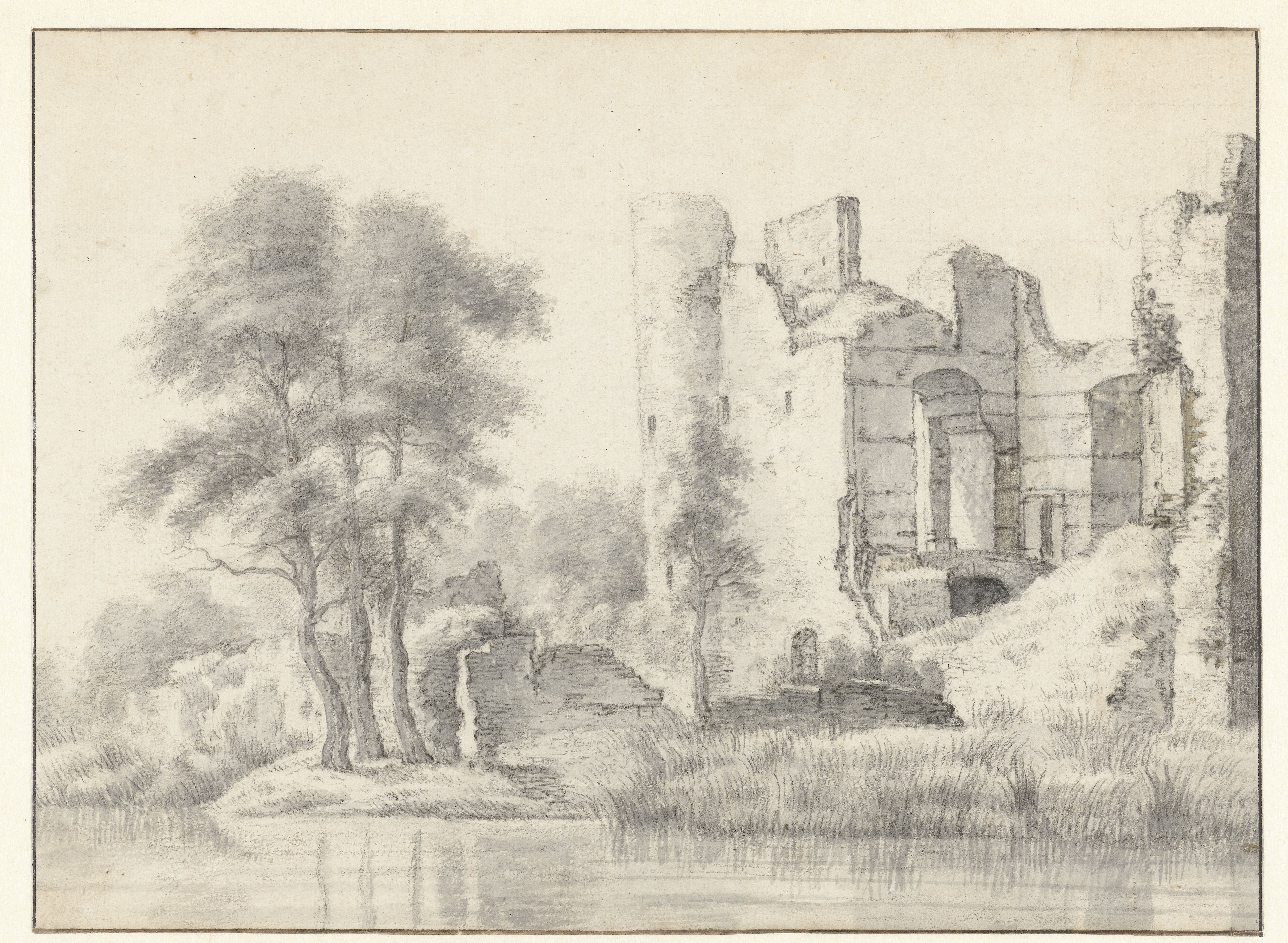 View of the Ruins of Kasteel te Heenvliet