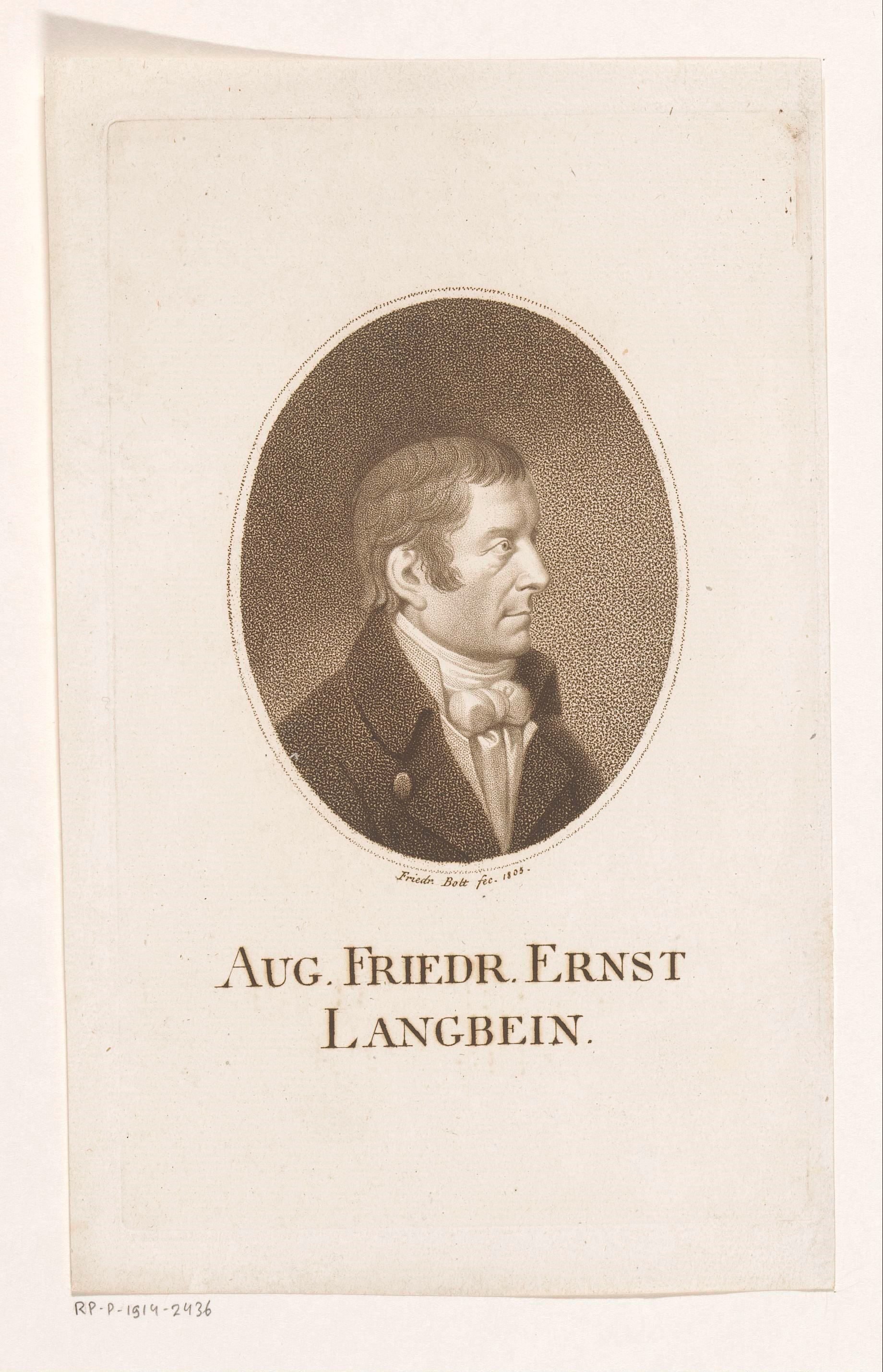 Portret van August Friedrich Ernst Langbein