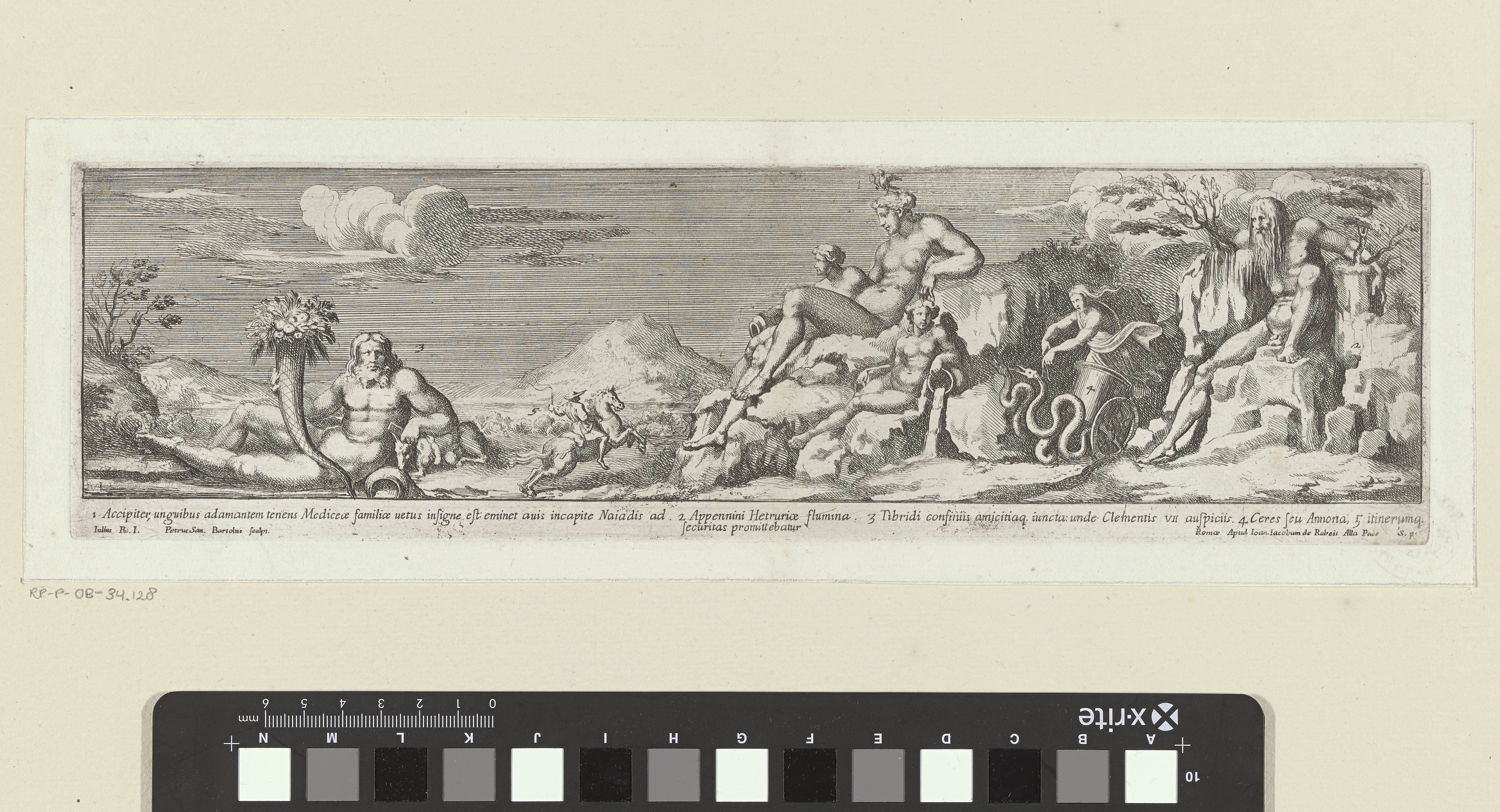 Allegorie op de route tussen Rome en Florence