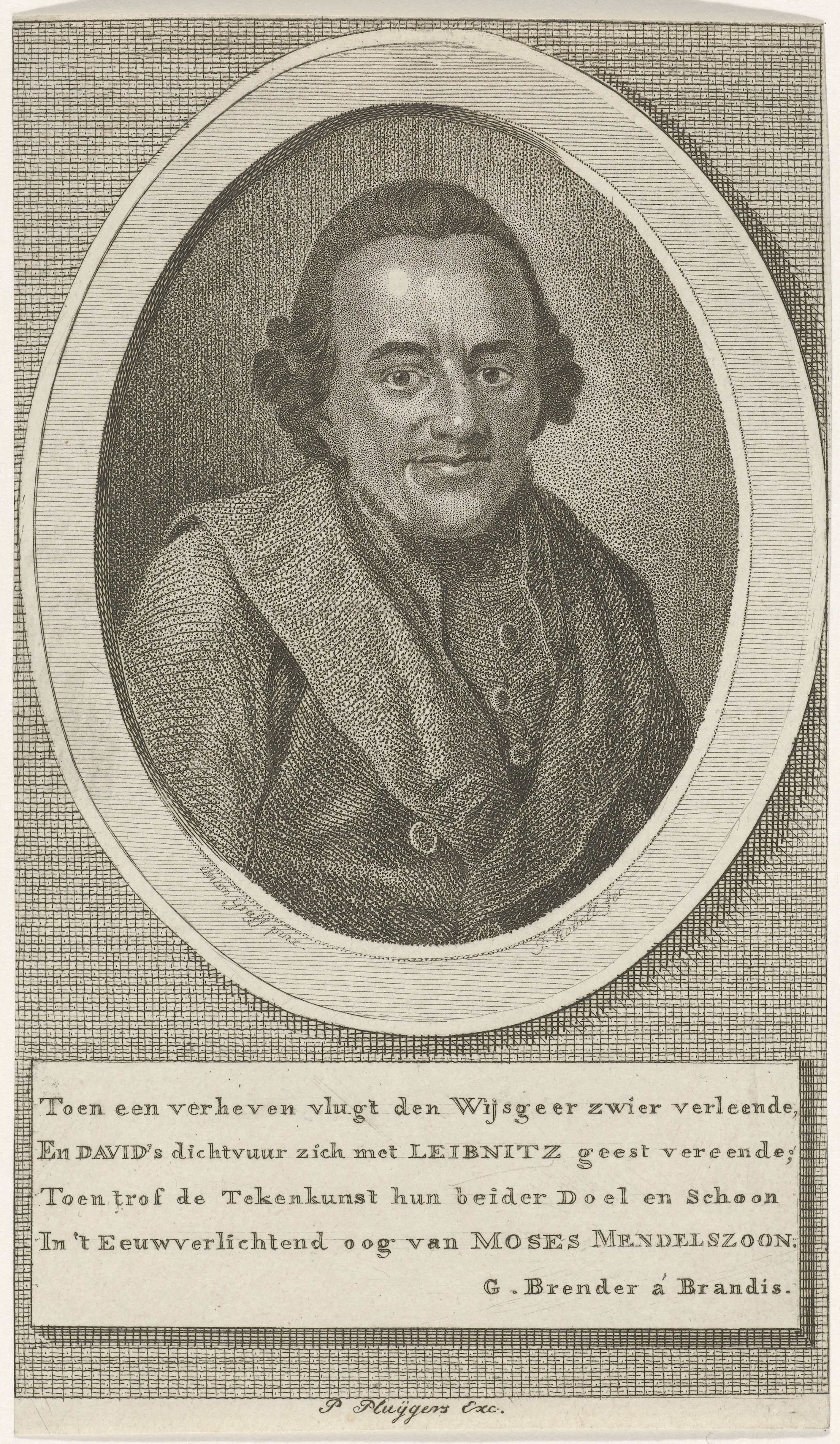 Portret van Moses Mendelssohn