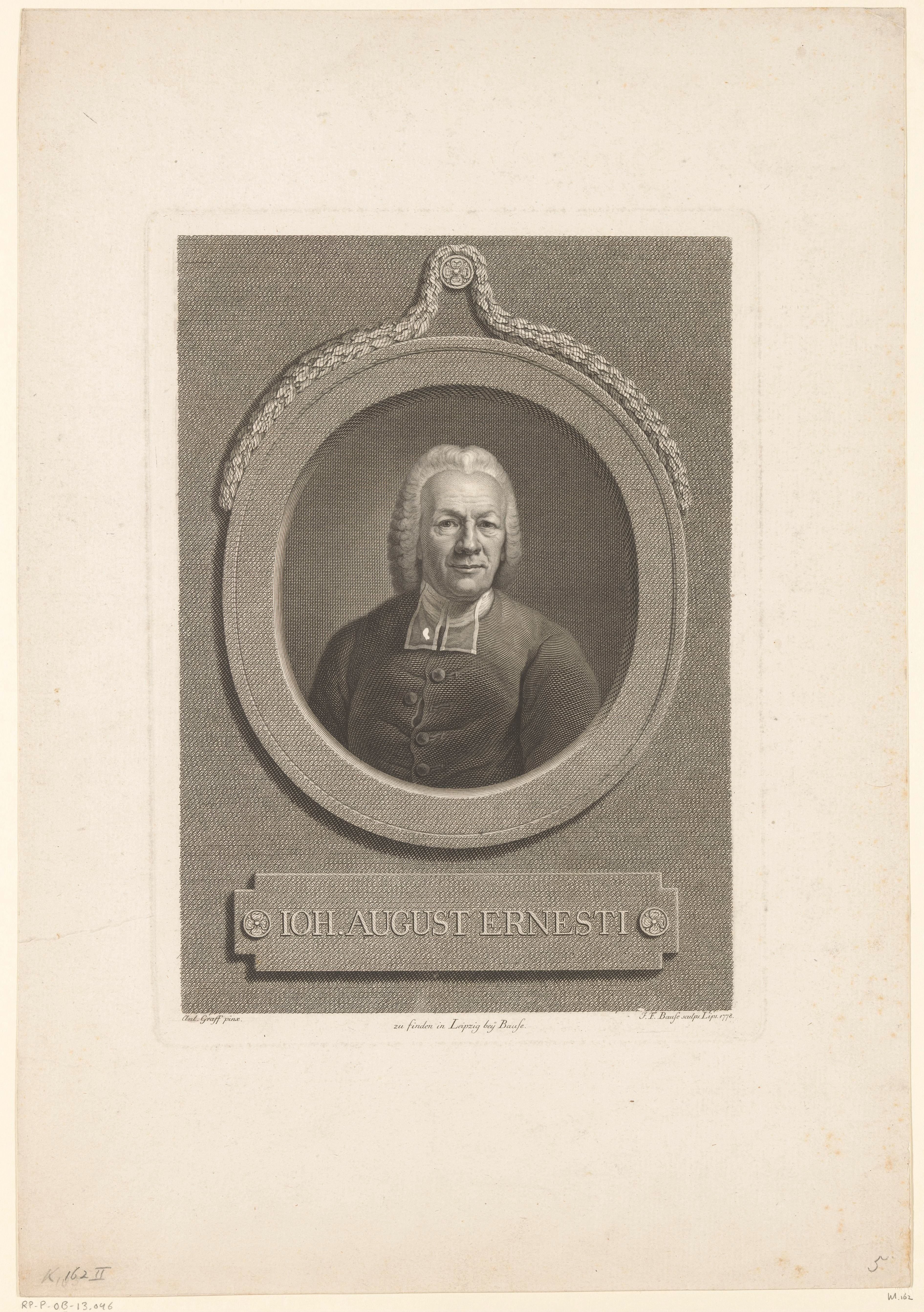 Portret van Johann August Ernesti