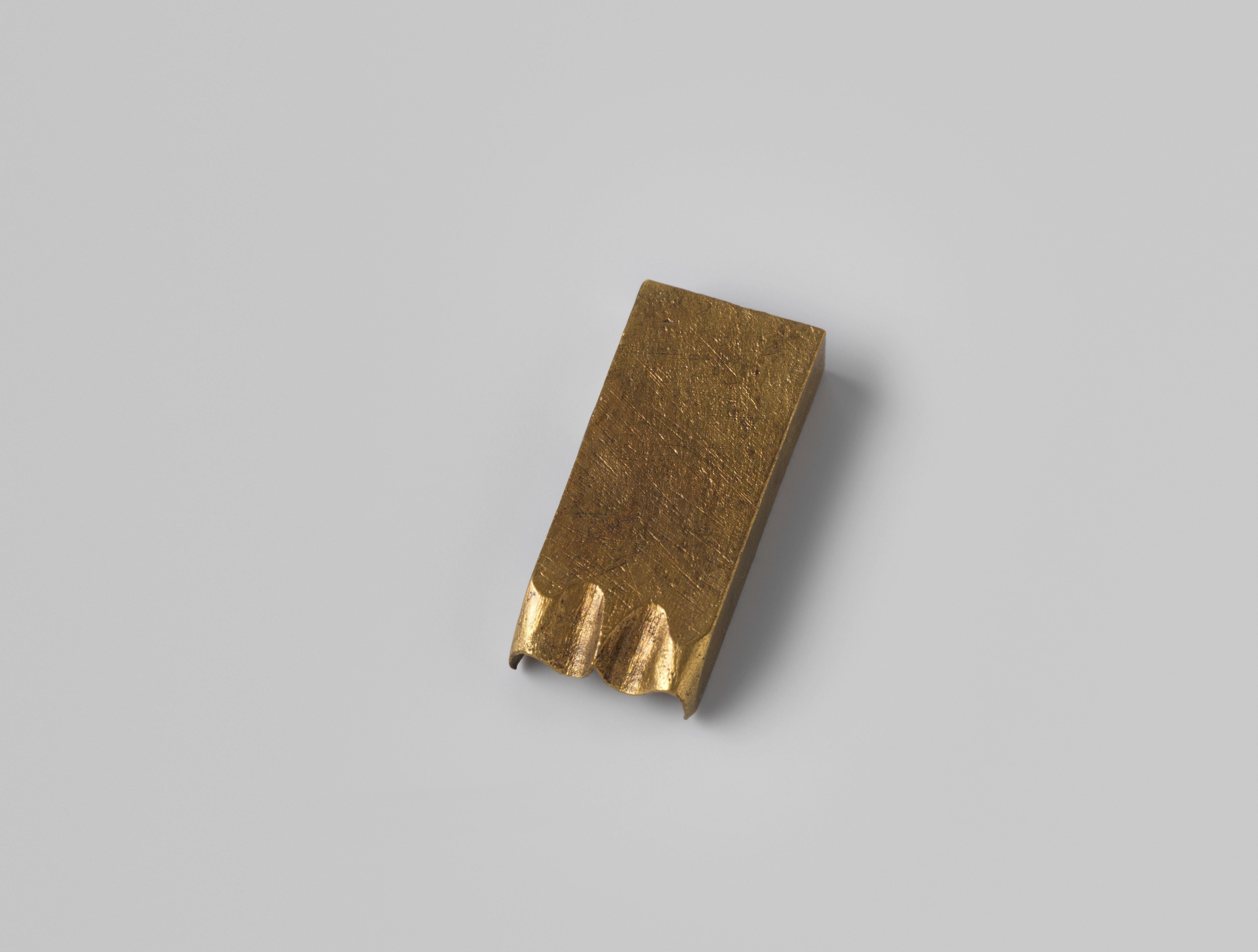 Printing type with a brace from the wreck of the Dutch East India ship Hollandia