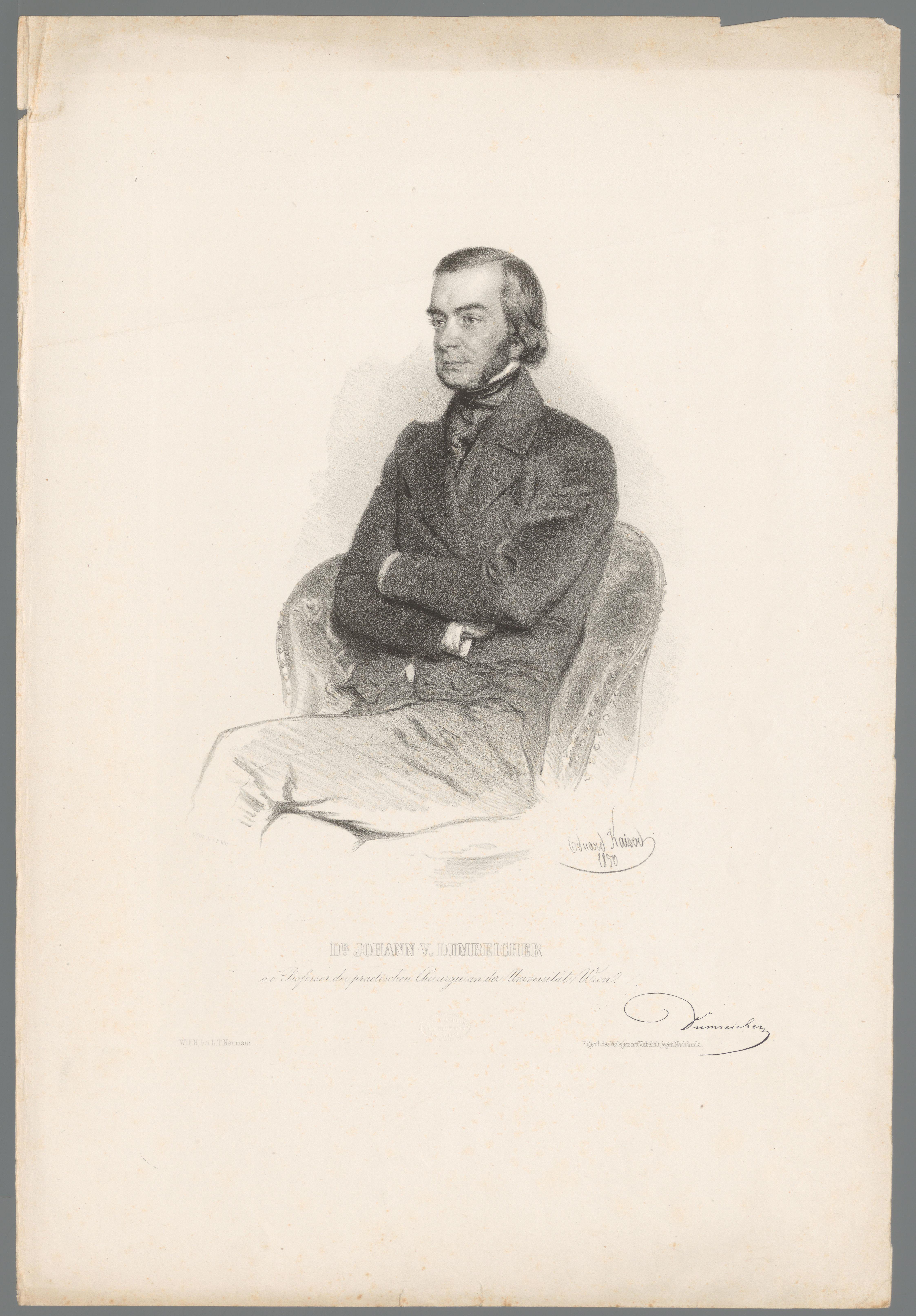 Portret van Johann von Dumreicher