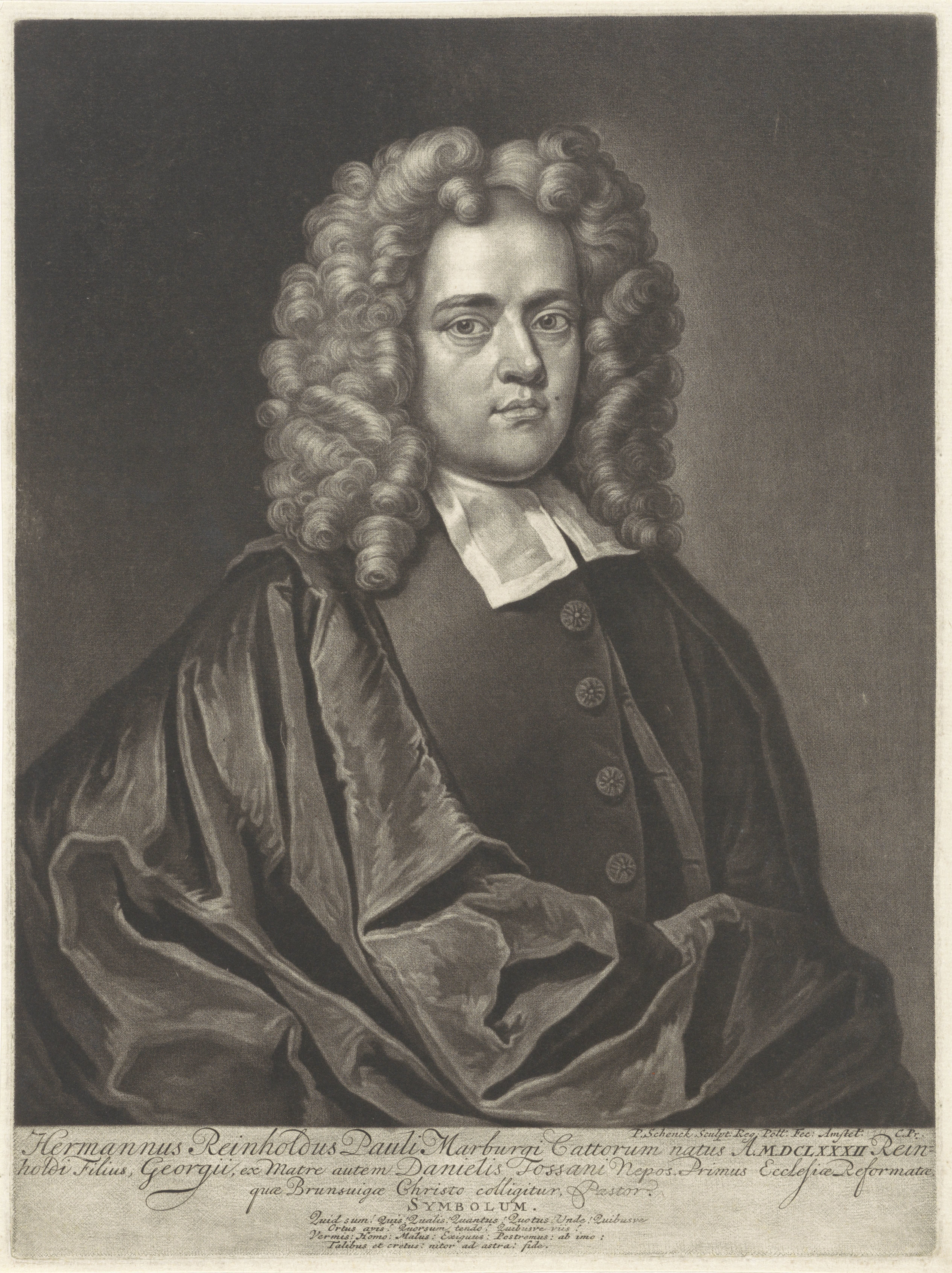 Portret van de predikant Hermann Reinhold Pauli