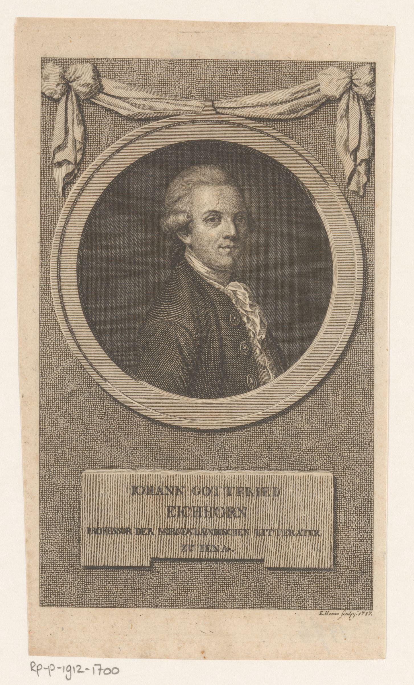 Portret van Johann Gottfried Eichhorn