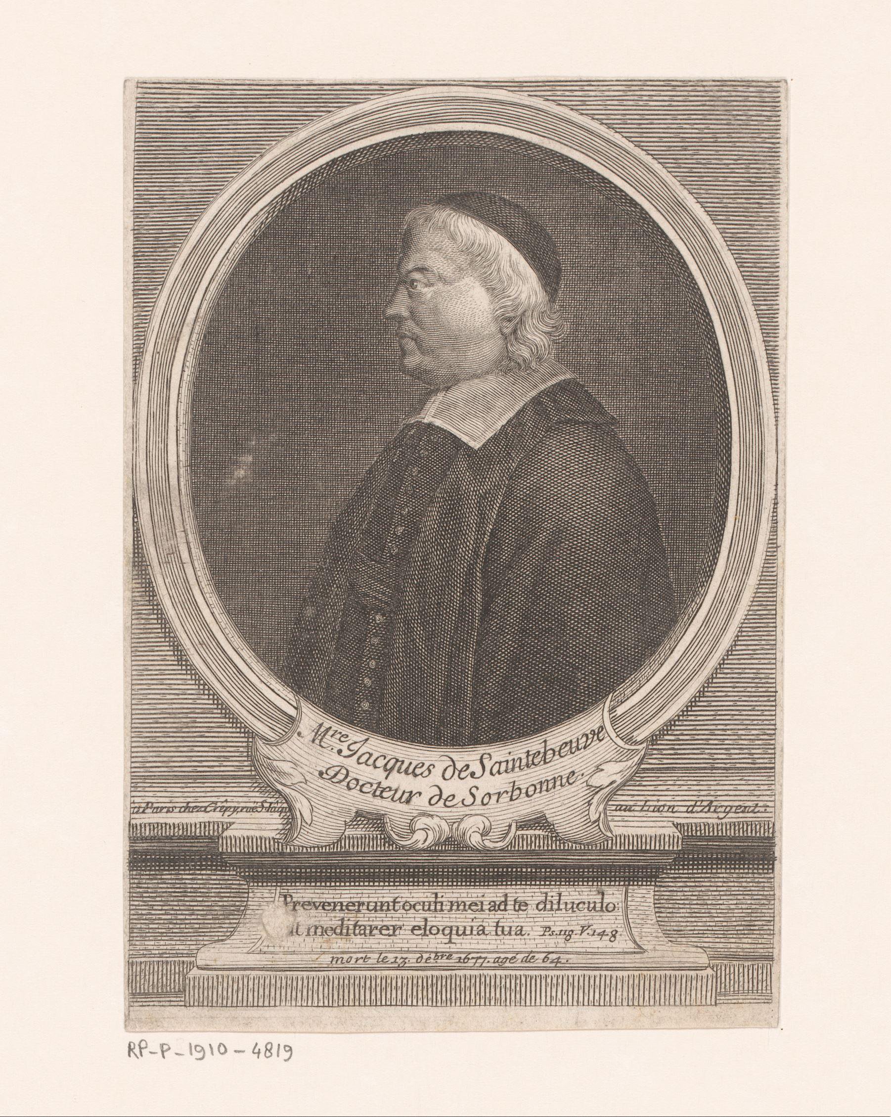 Portret van Jacques de Sainte-Beuve