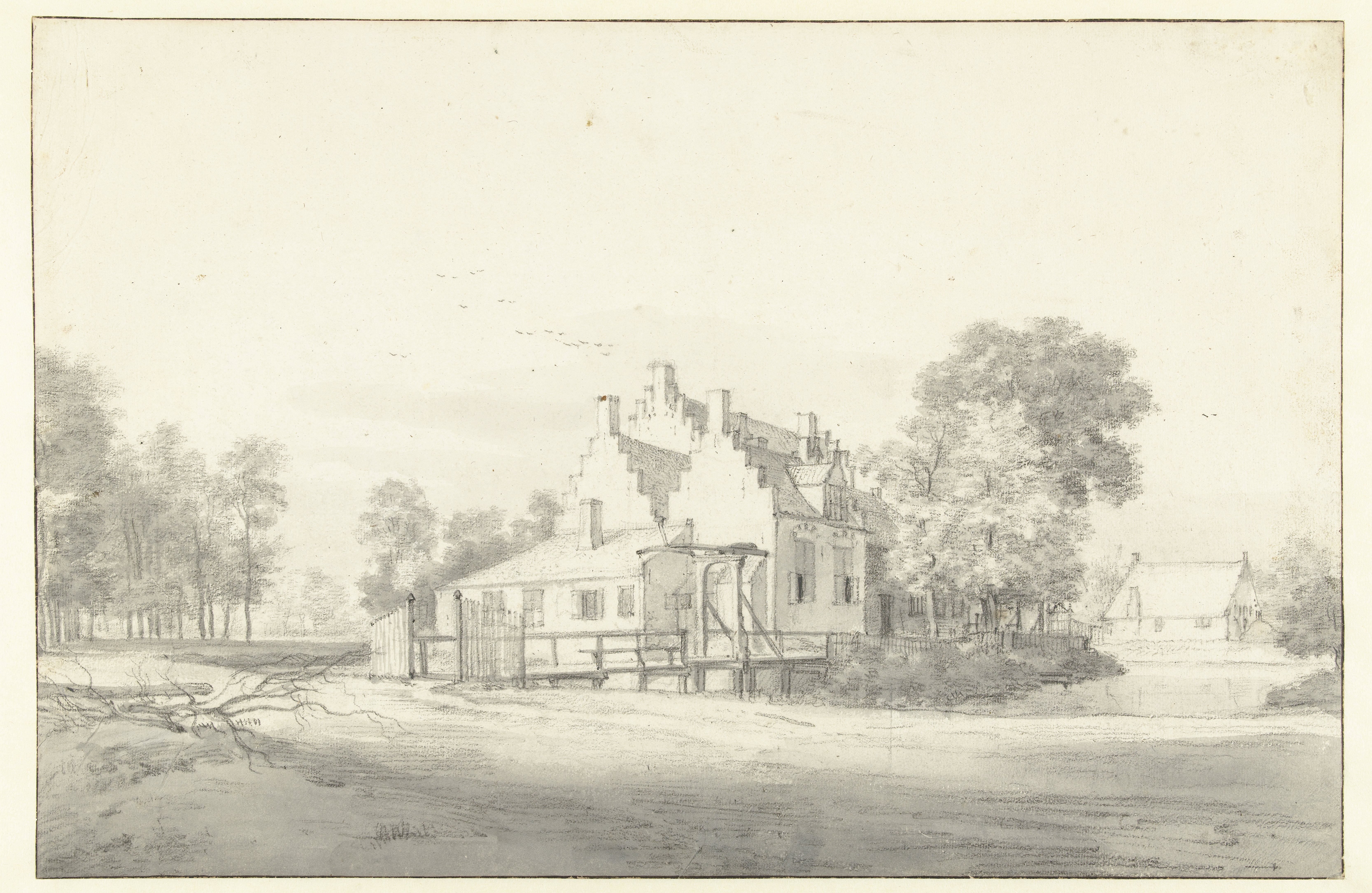 View of Huis Broekhuizen, Seen from the South