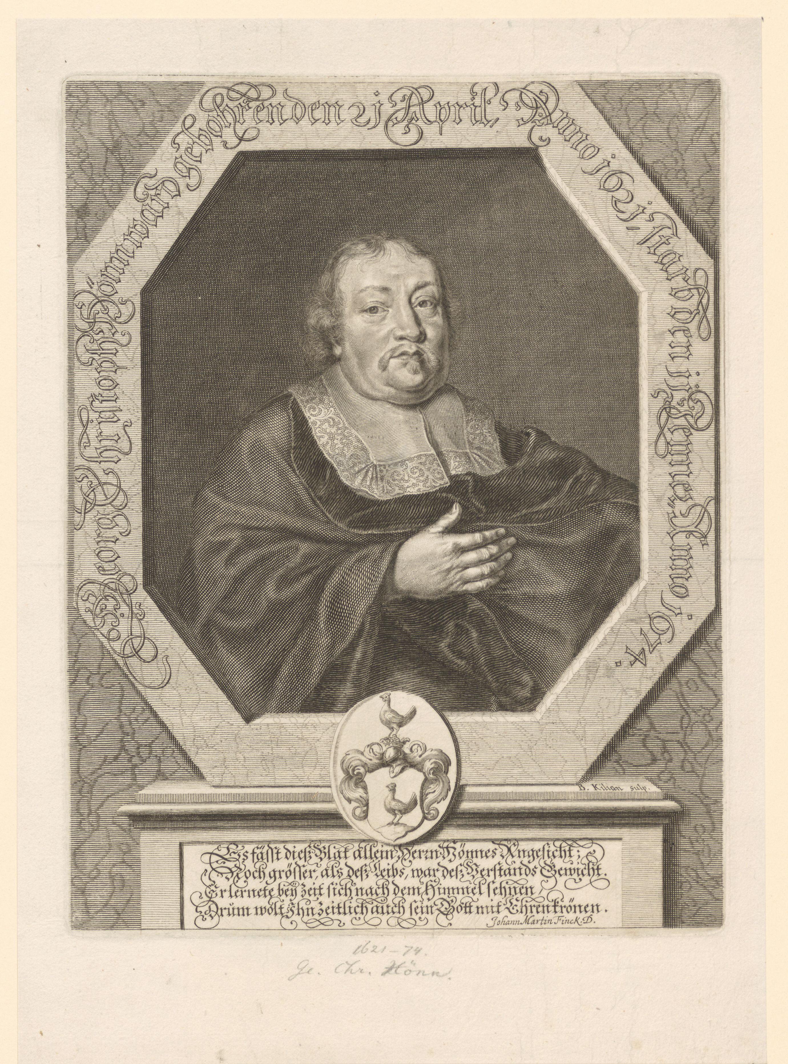 Portret van Georg Christoph Hön