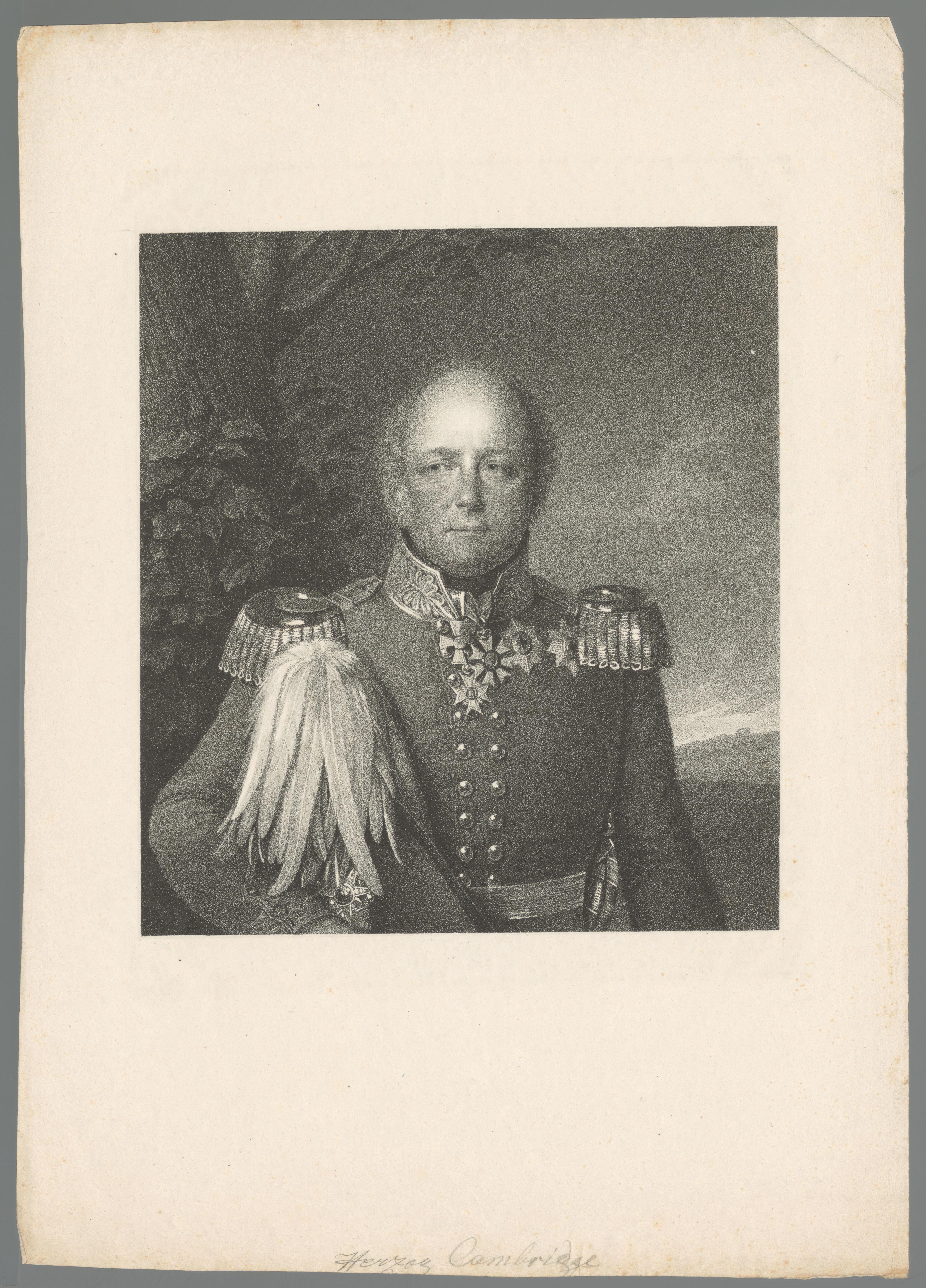 Portret van Adolf Frederik hertog van Cambridge