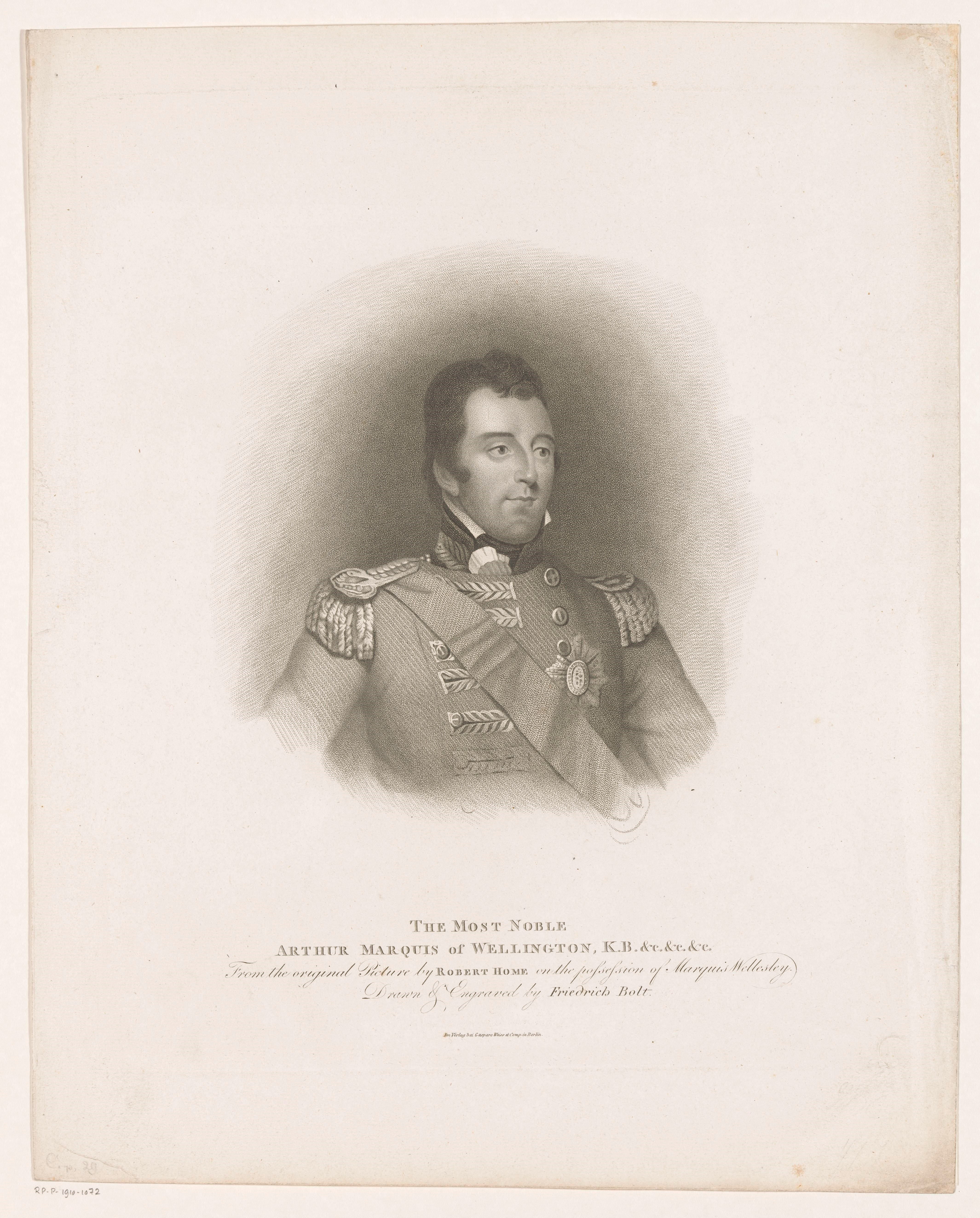 Portret van Arthur Wellesley, 1st Duke of Wellington