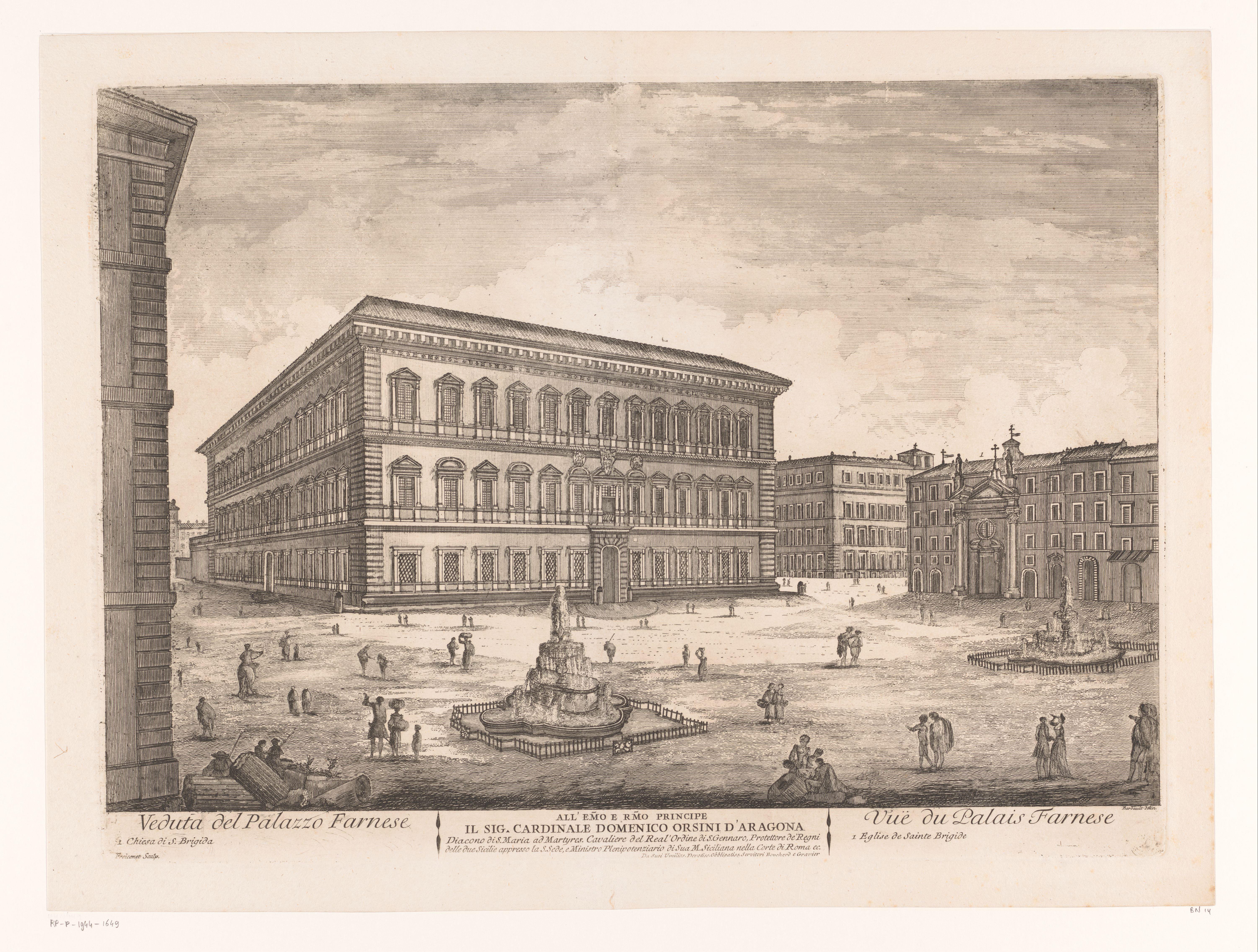 Gezicht op het Palazzo Farnese