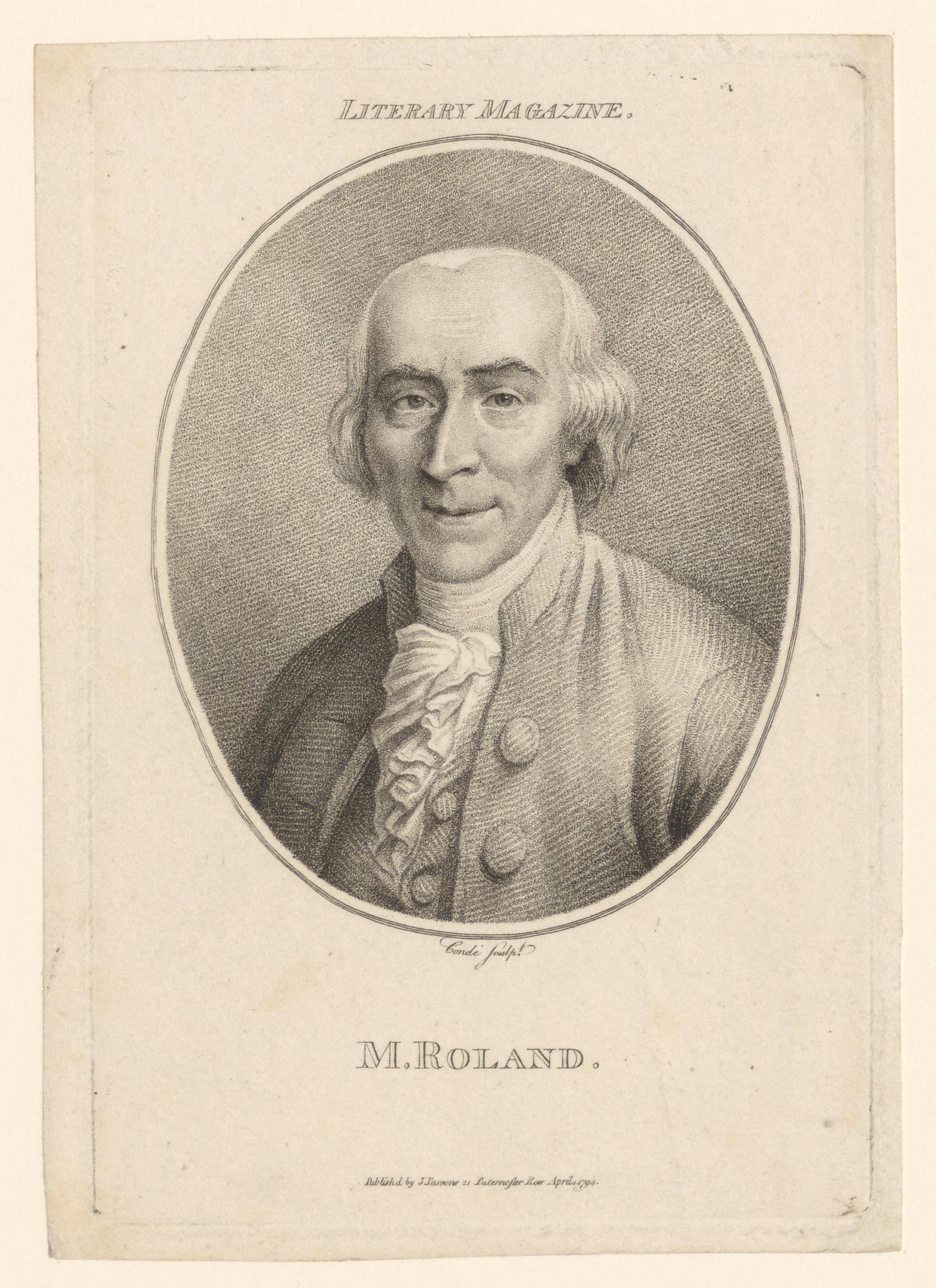 Portret van Jean-Marie Roland de la Platière