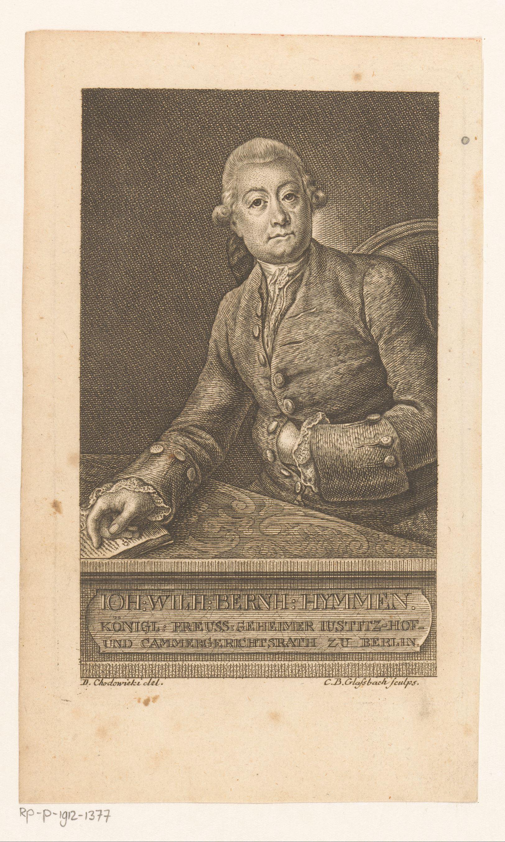 Portret van Johann Wilhelm Bernhard von Hymmen