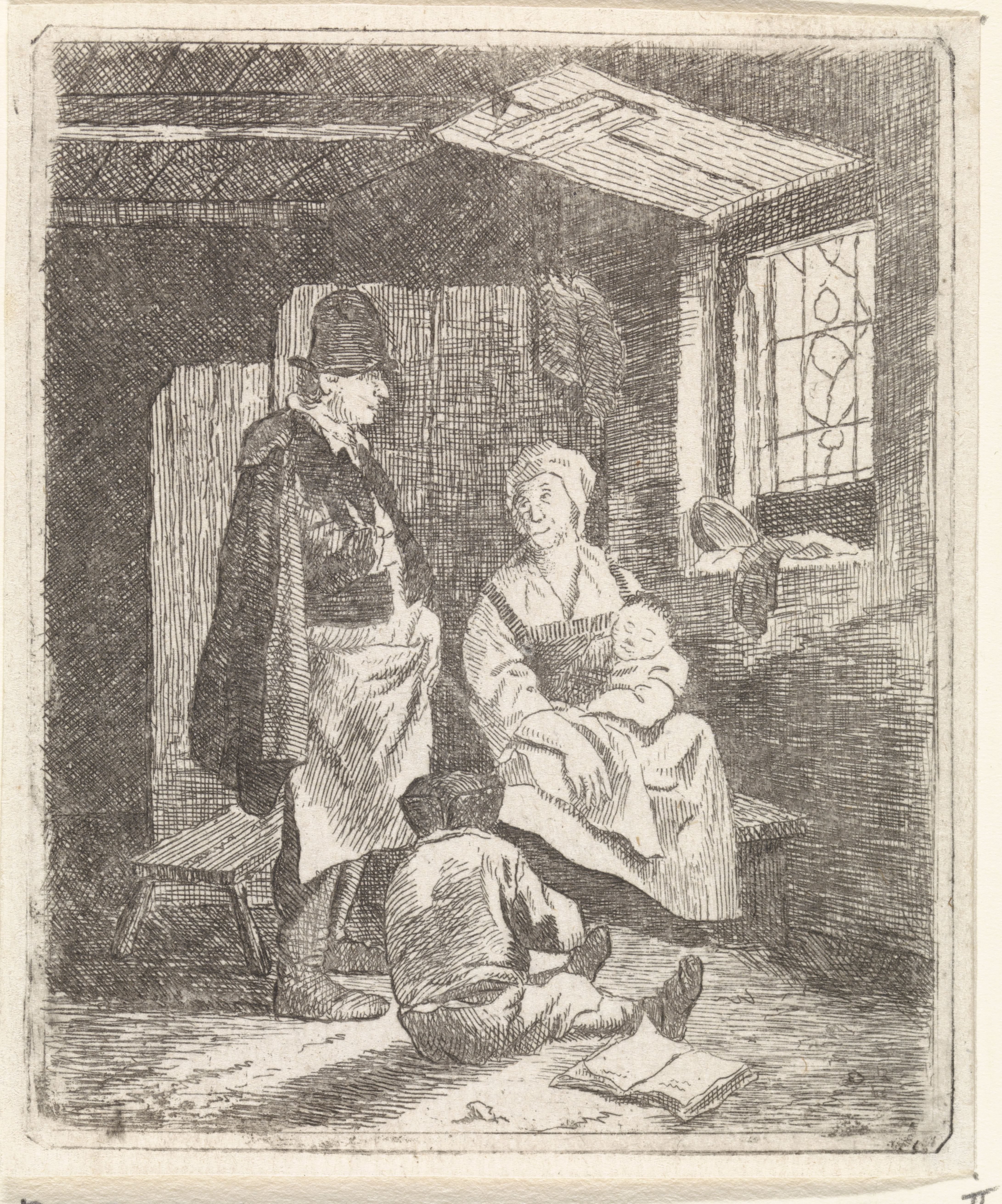 Familie in interieur