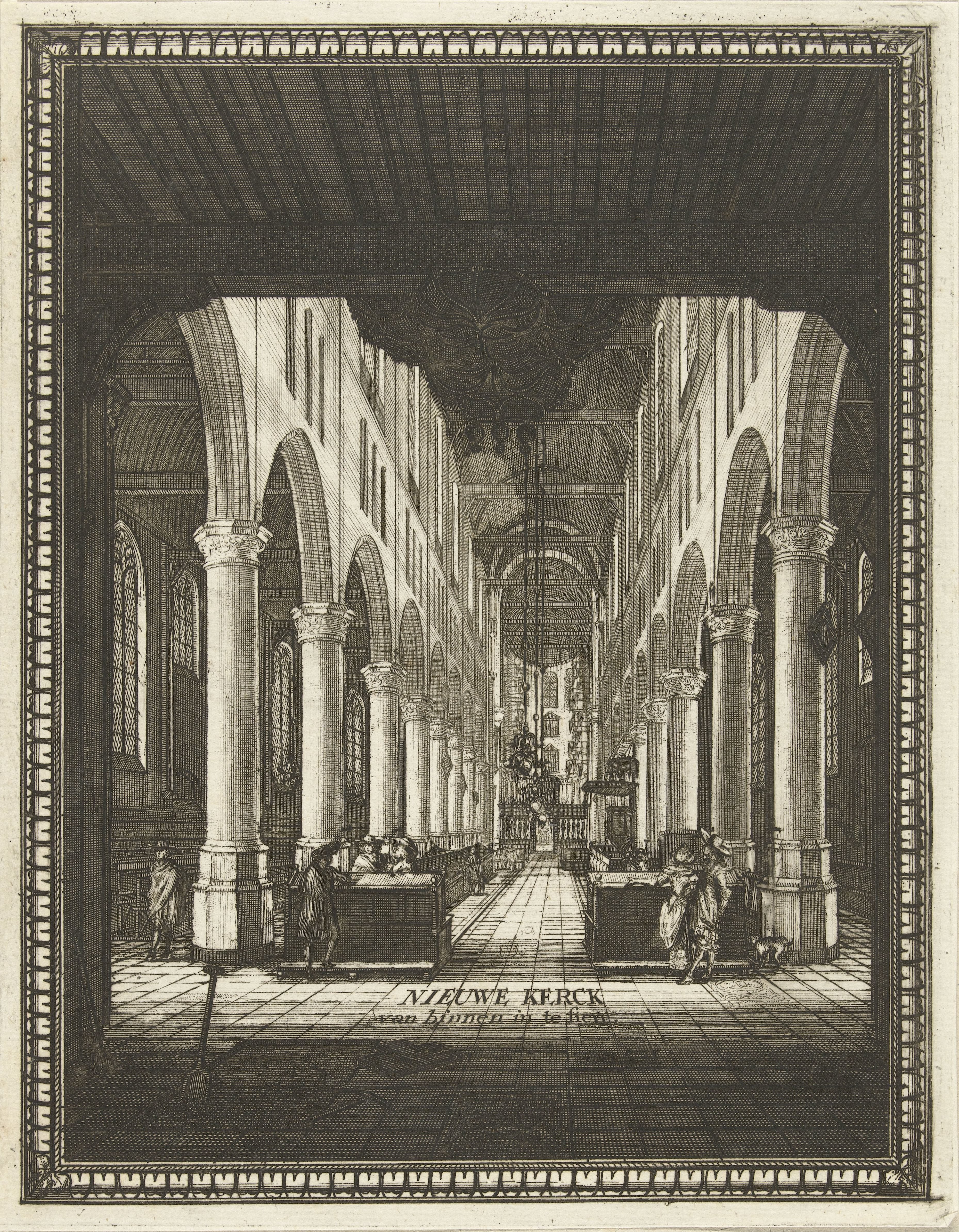 Interieur van de Nieuwe Kerk te Delft