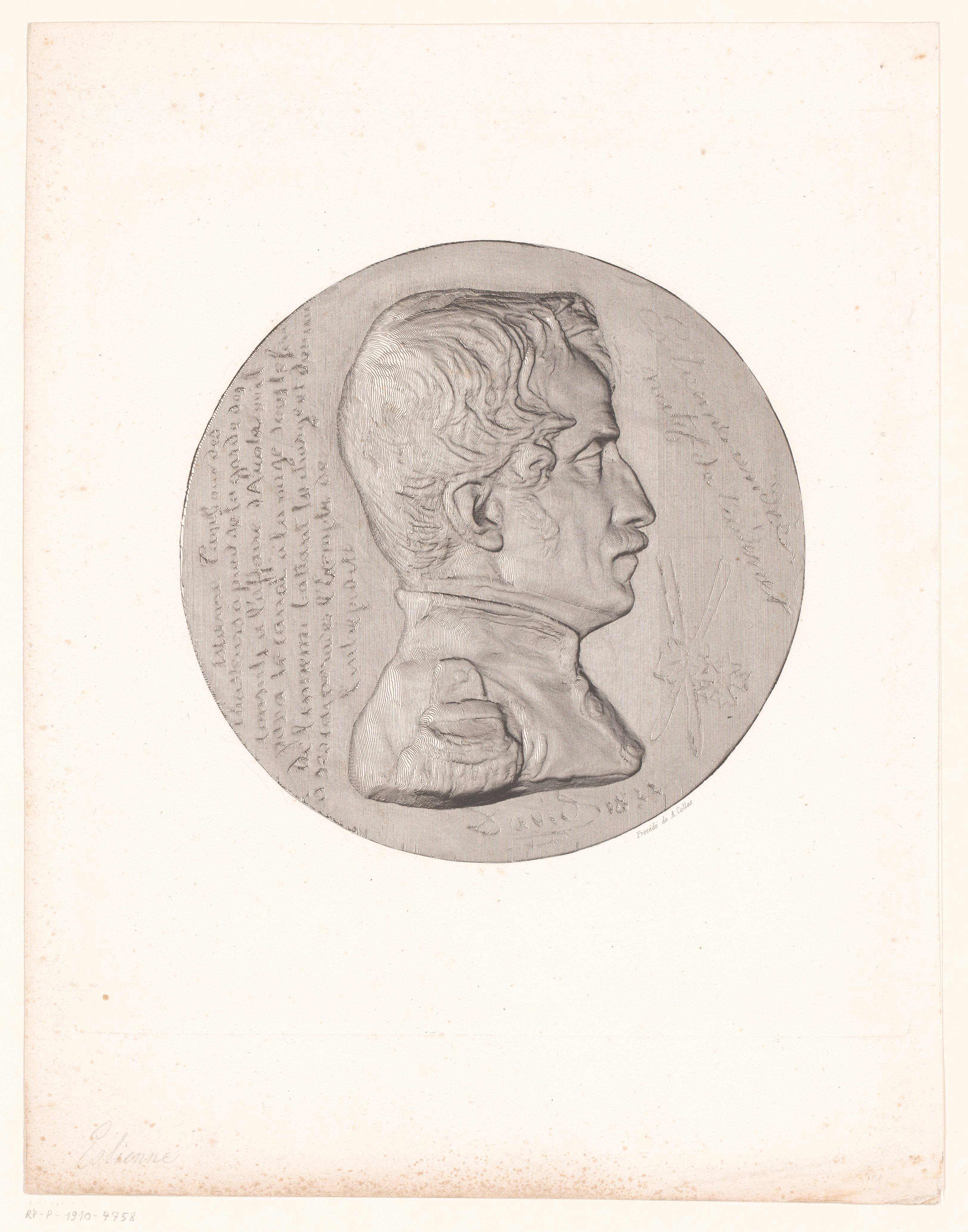 Medaille met portret van André Étienne d'Audebert de Férussac