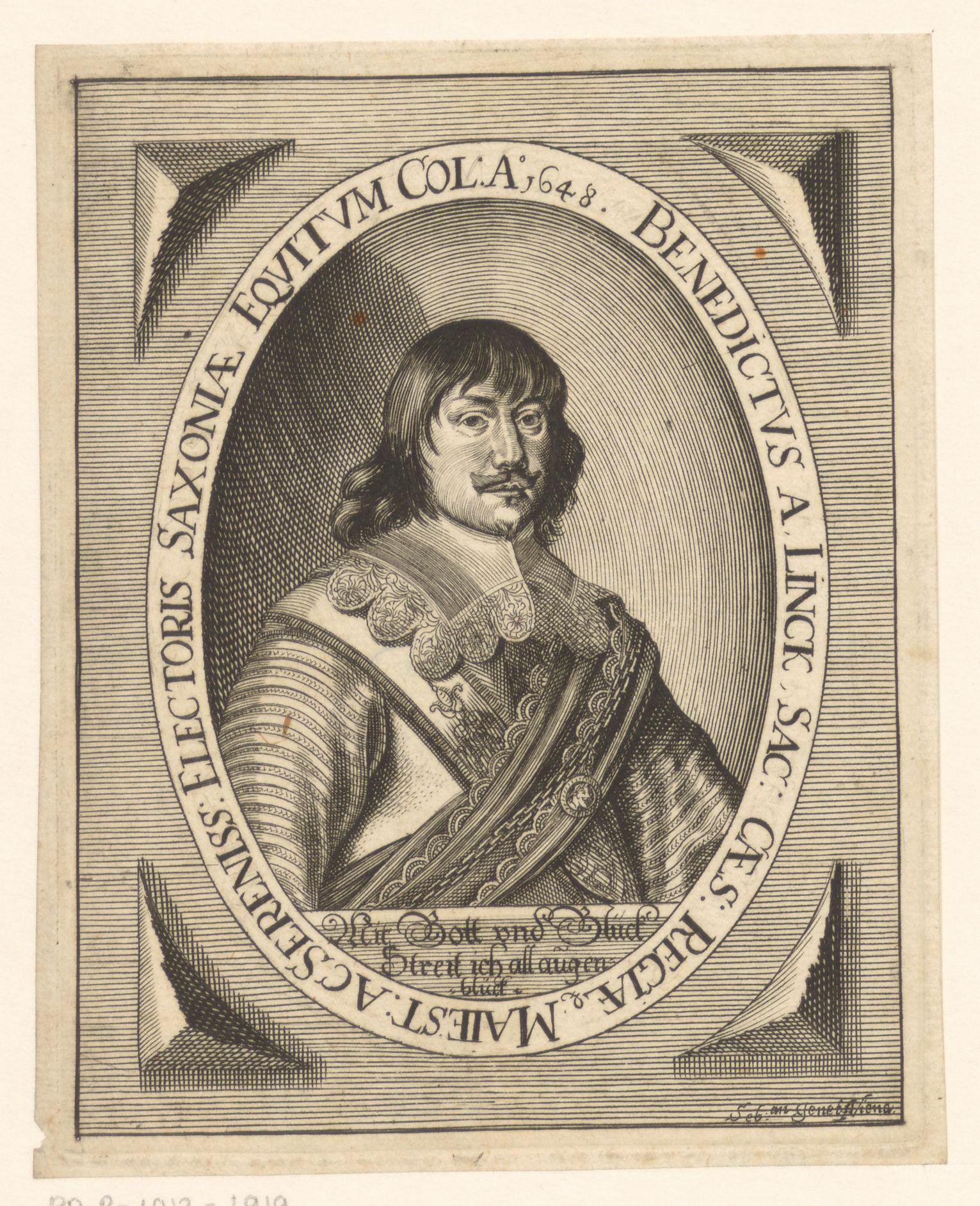 Portret van Benedict von Linck