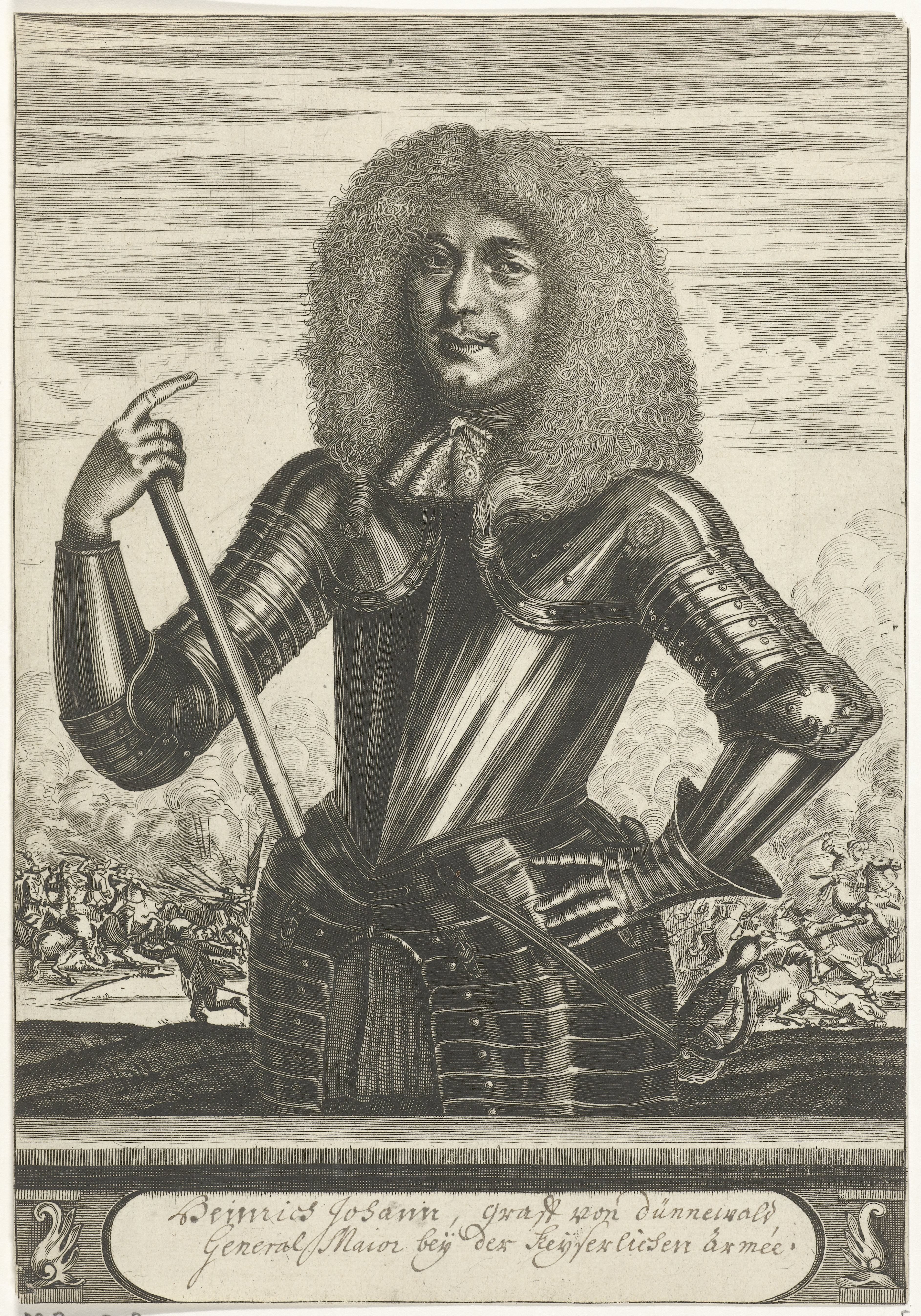 Portret van Heinrich Johann, graaf van Dunnewald