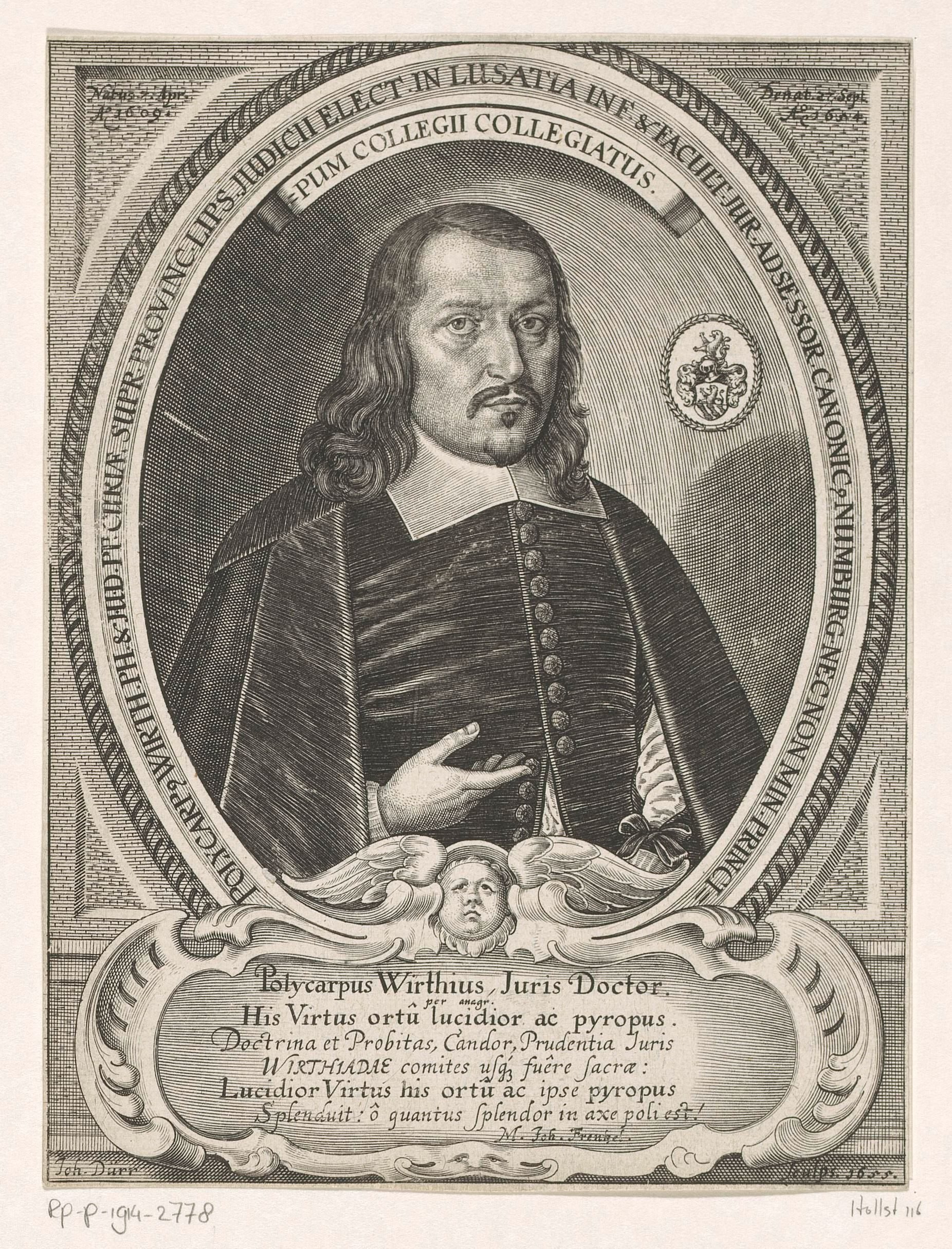 Portret van Polycarp Wirth