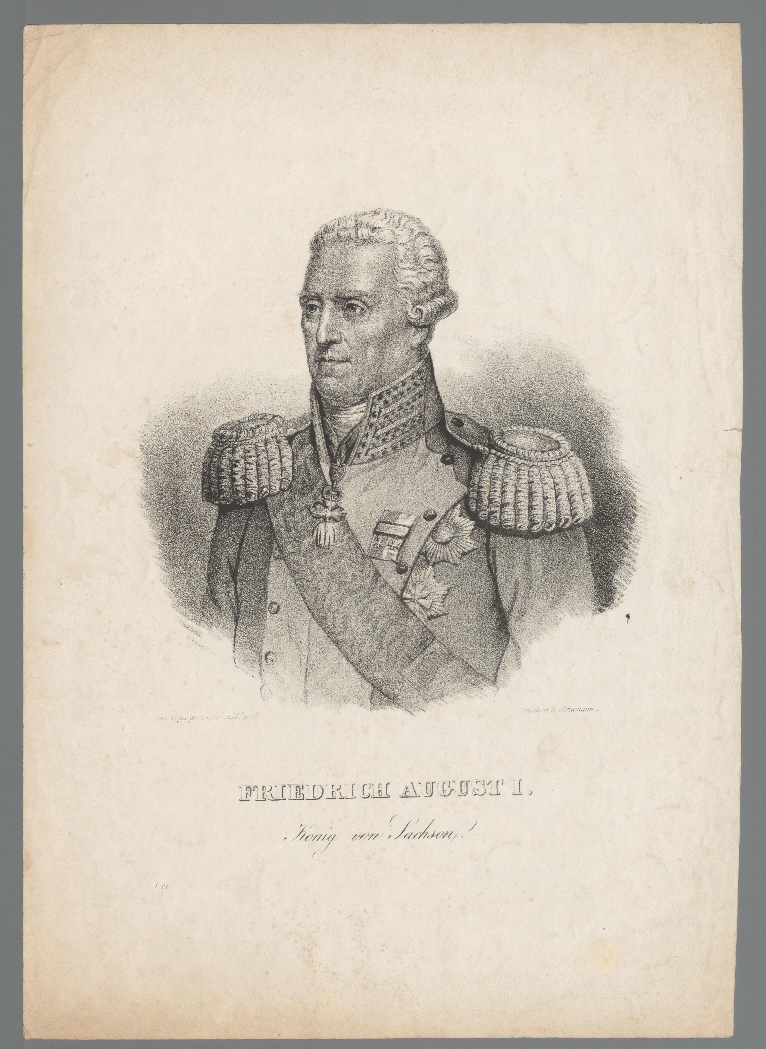 Portret van Frederik August I, koning van Saksen