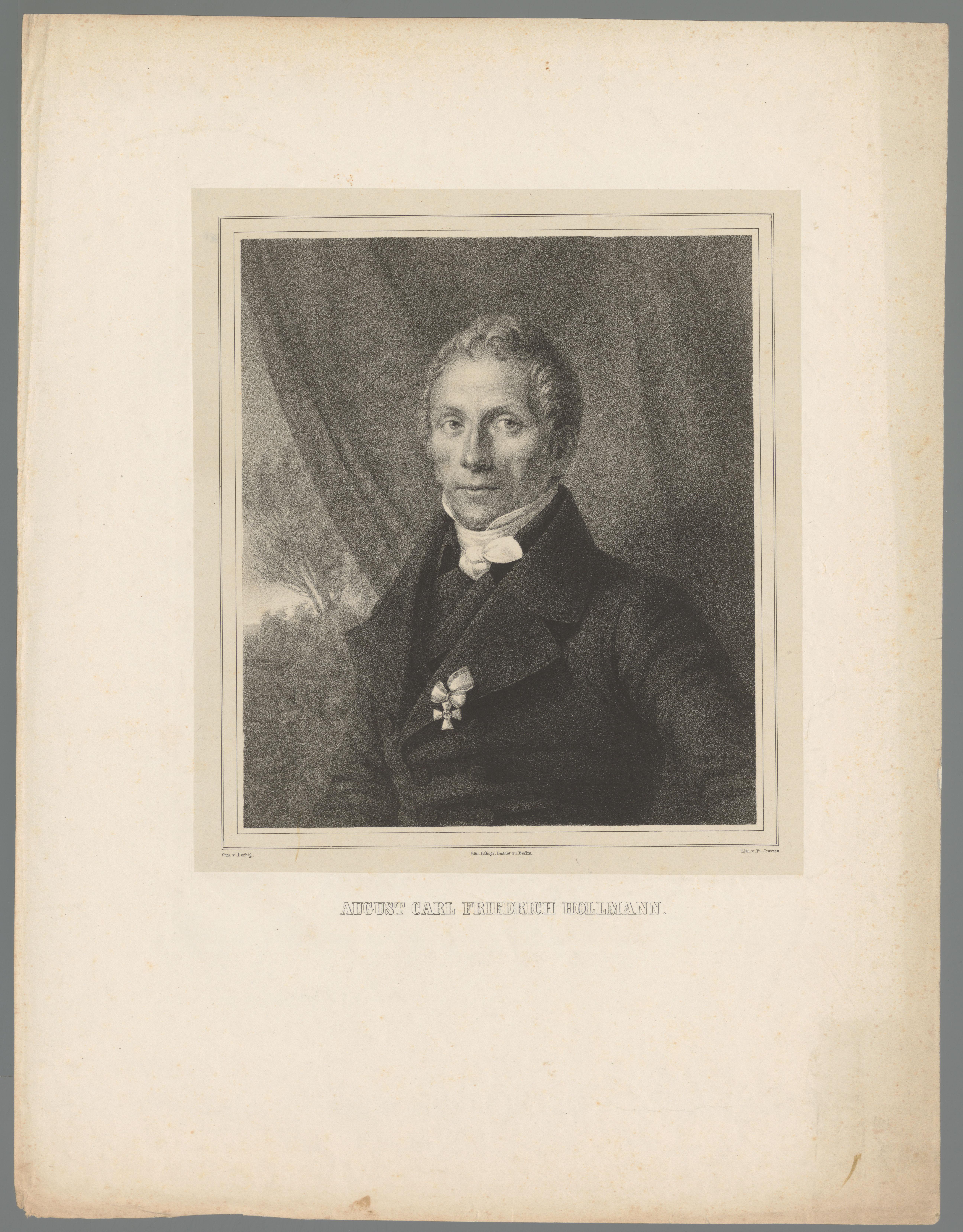 Portret van August Carl Friedrich Hollmann