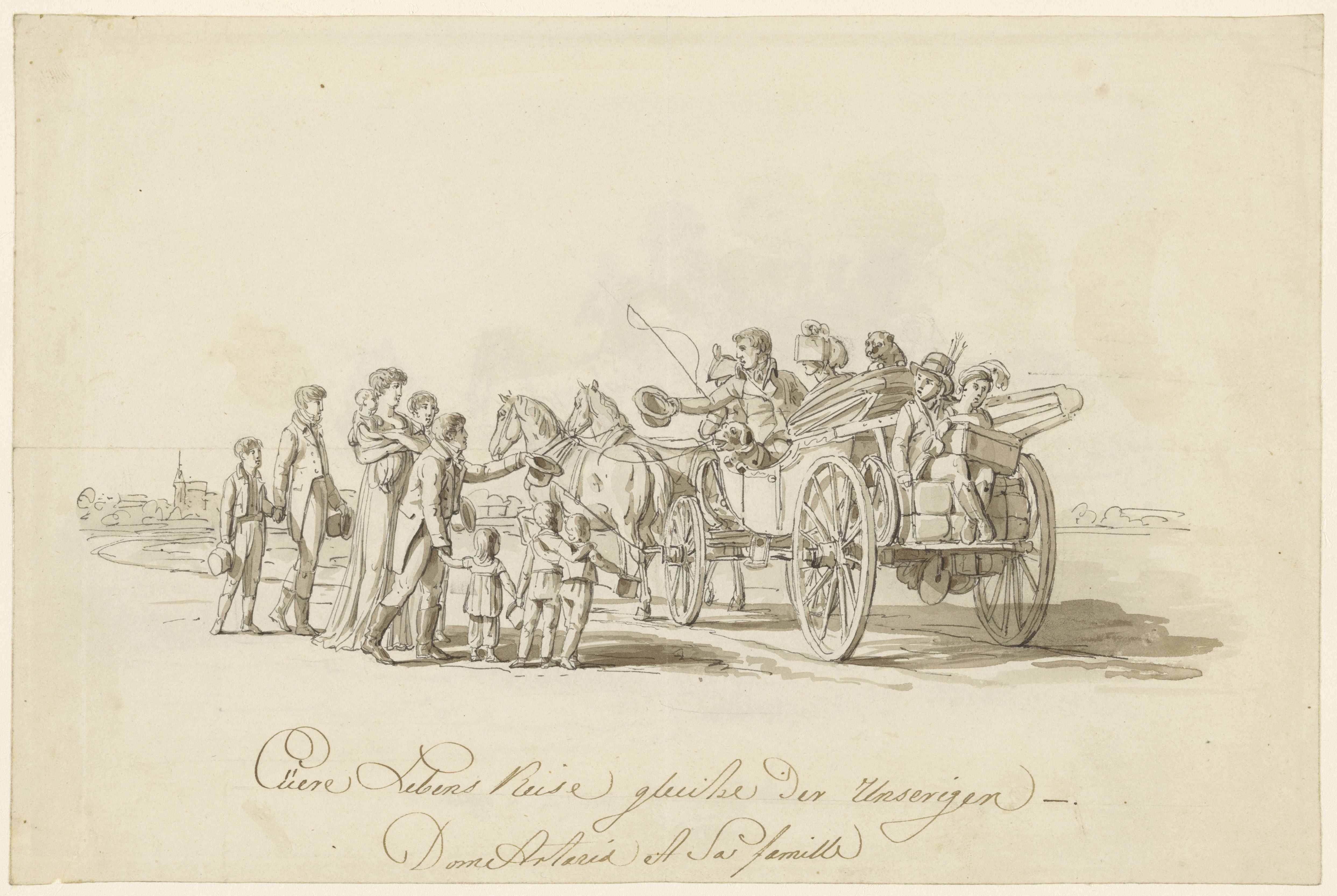 Huwelijkswens van Domenico Artaria en zijn familie