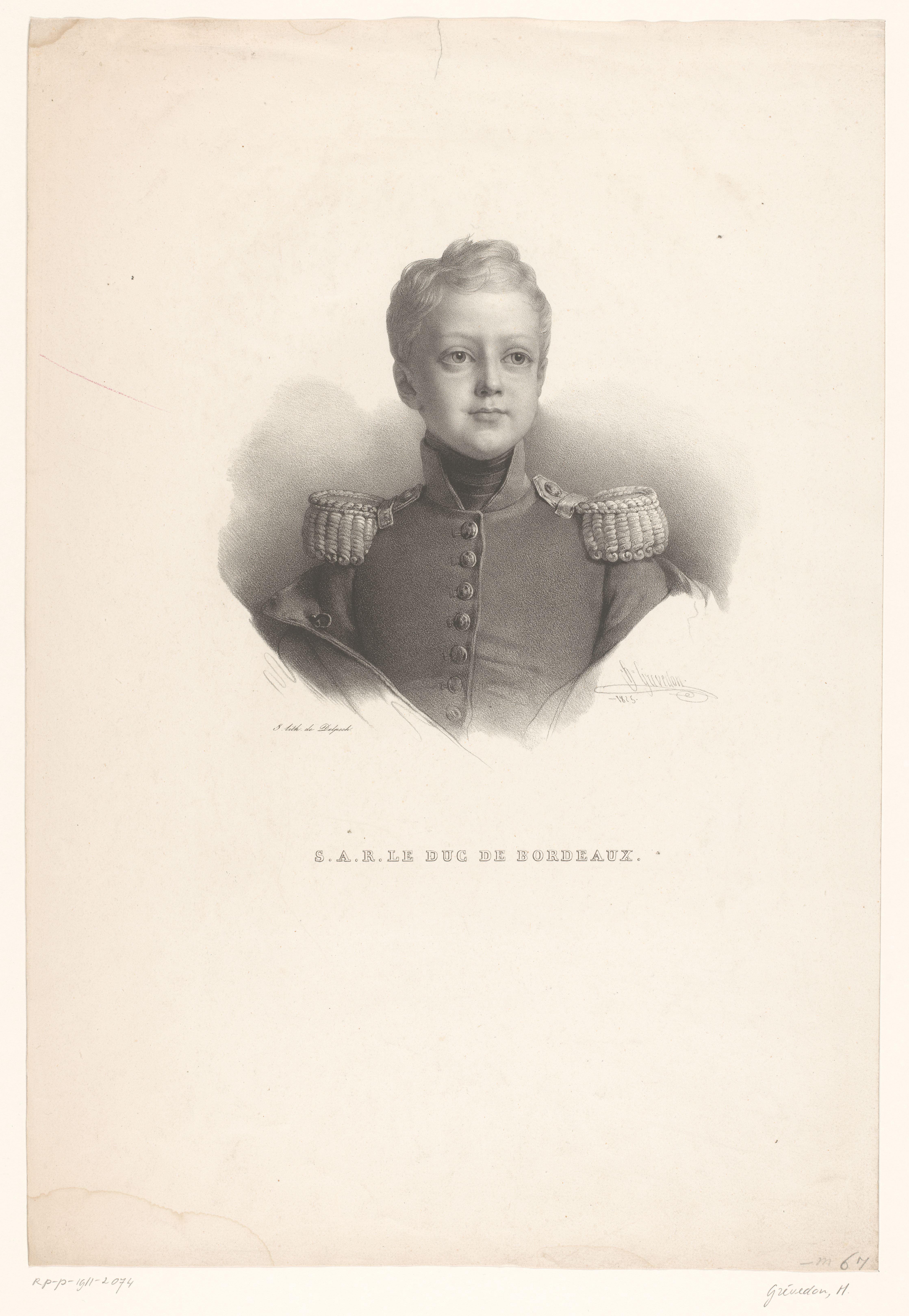 Portret van Henri d'Artois op vijfjarige leeftijd