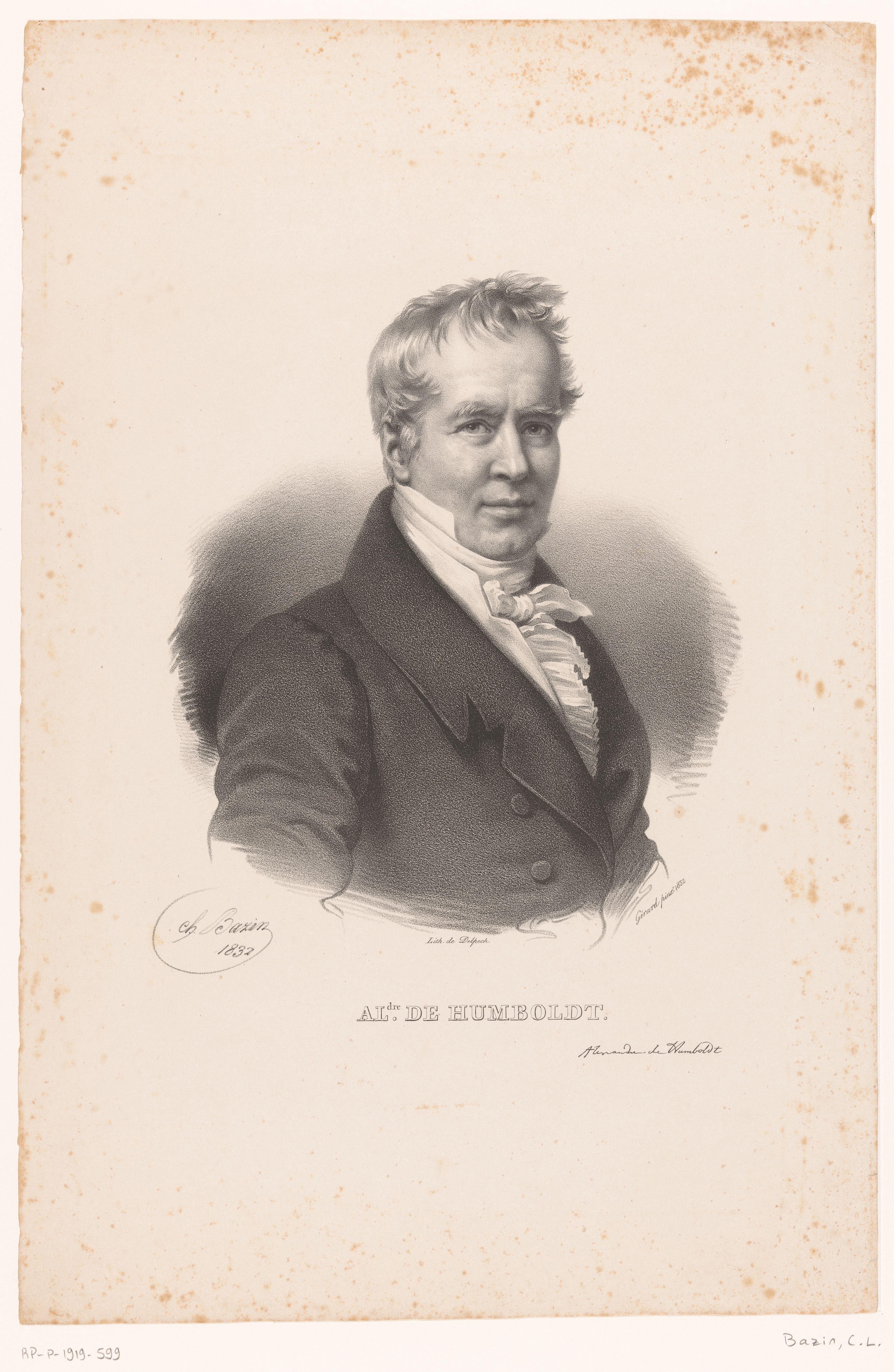 Portret van de natuuronderzoeker Alexander von Humboldt