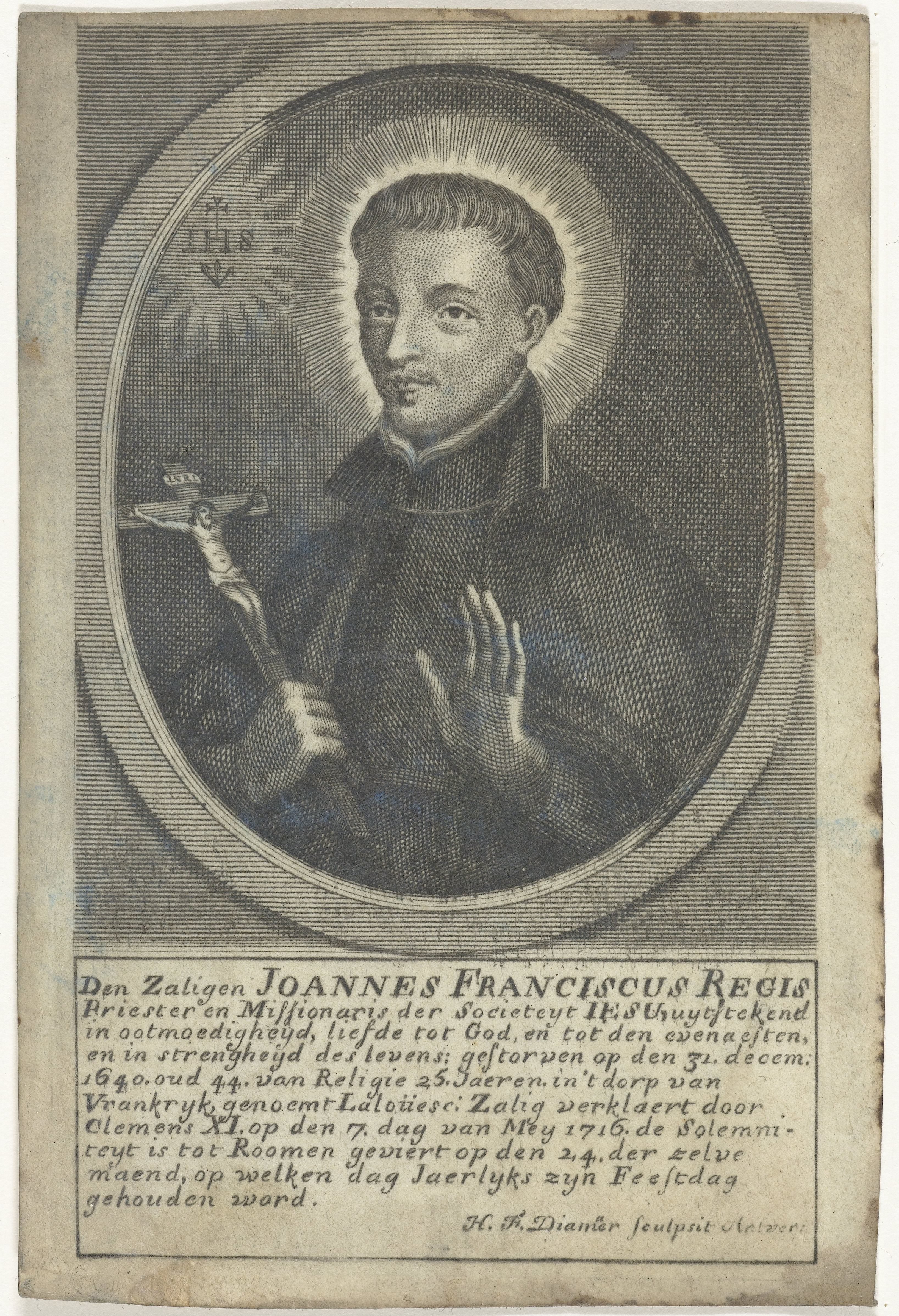 Portret van zalige Johannes Franciscus Régis