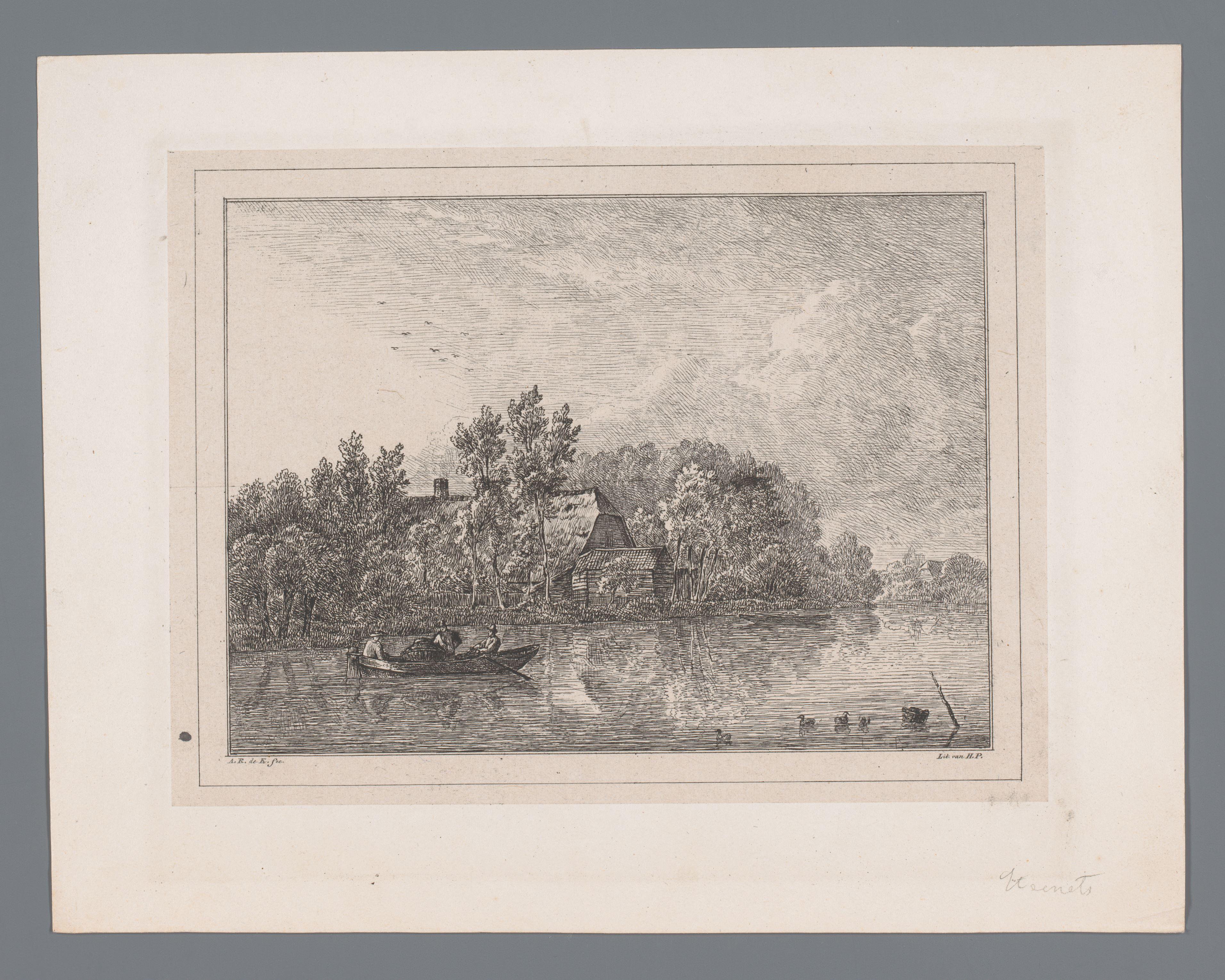 Boot op de Merwede bij Dordrecht