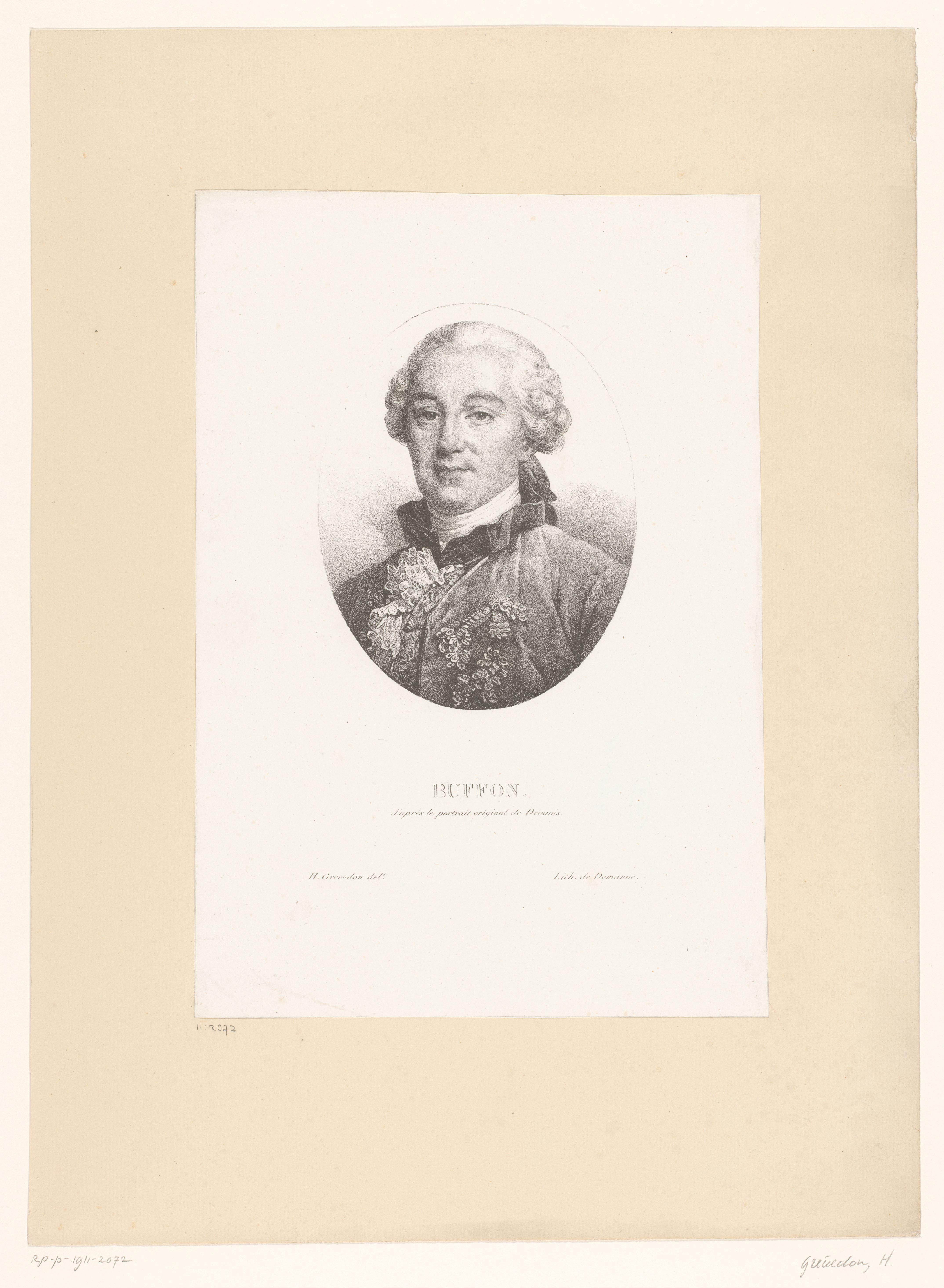 Portret van Georges-Louis Leclerc de Buffon