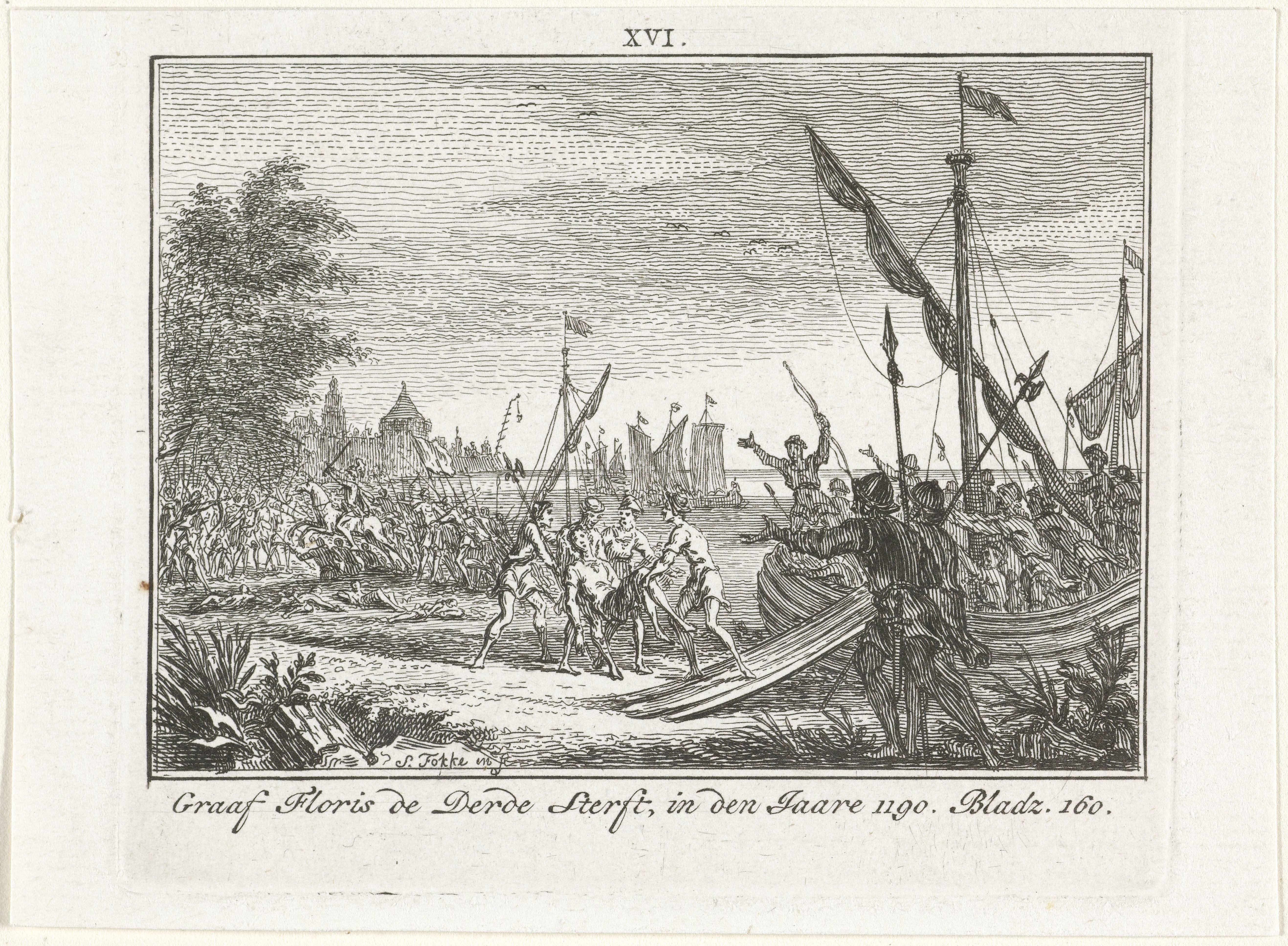 Dood van Floris III tijdens de Derde Kruistocht, 1190