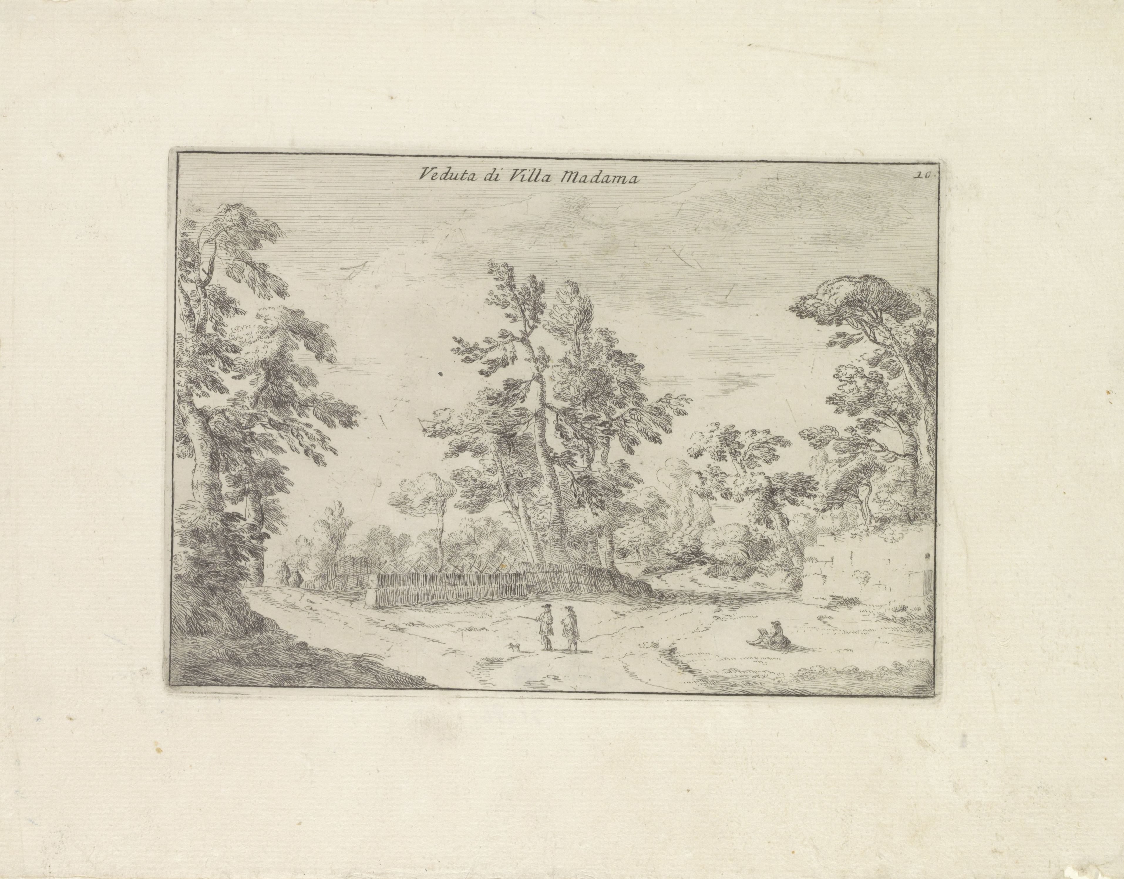 Landschap nabij de Villa Madama