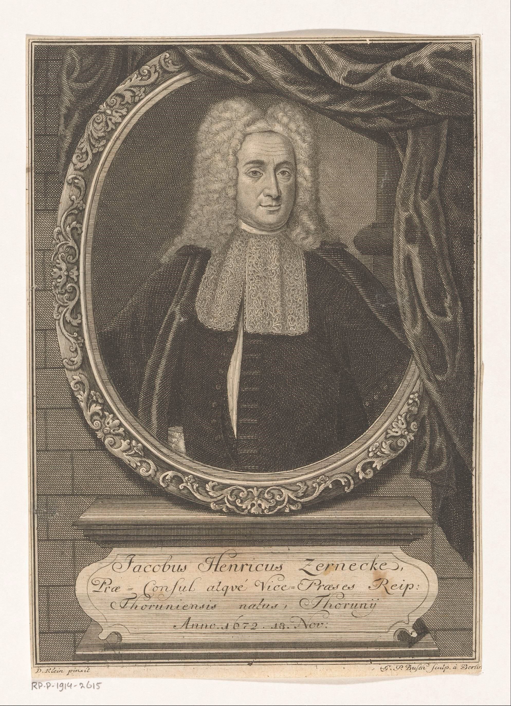 Portret van Jacob Heinrich Zernecke