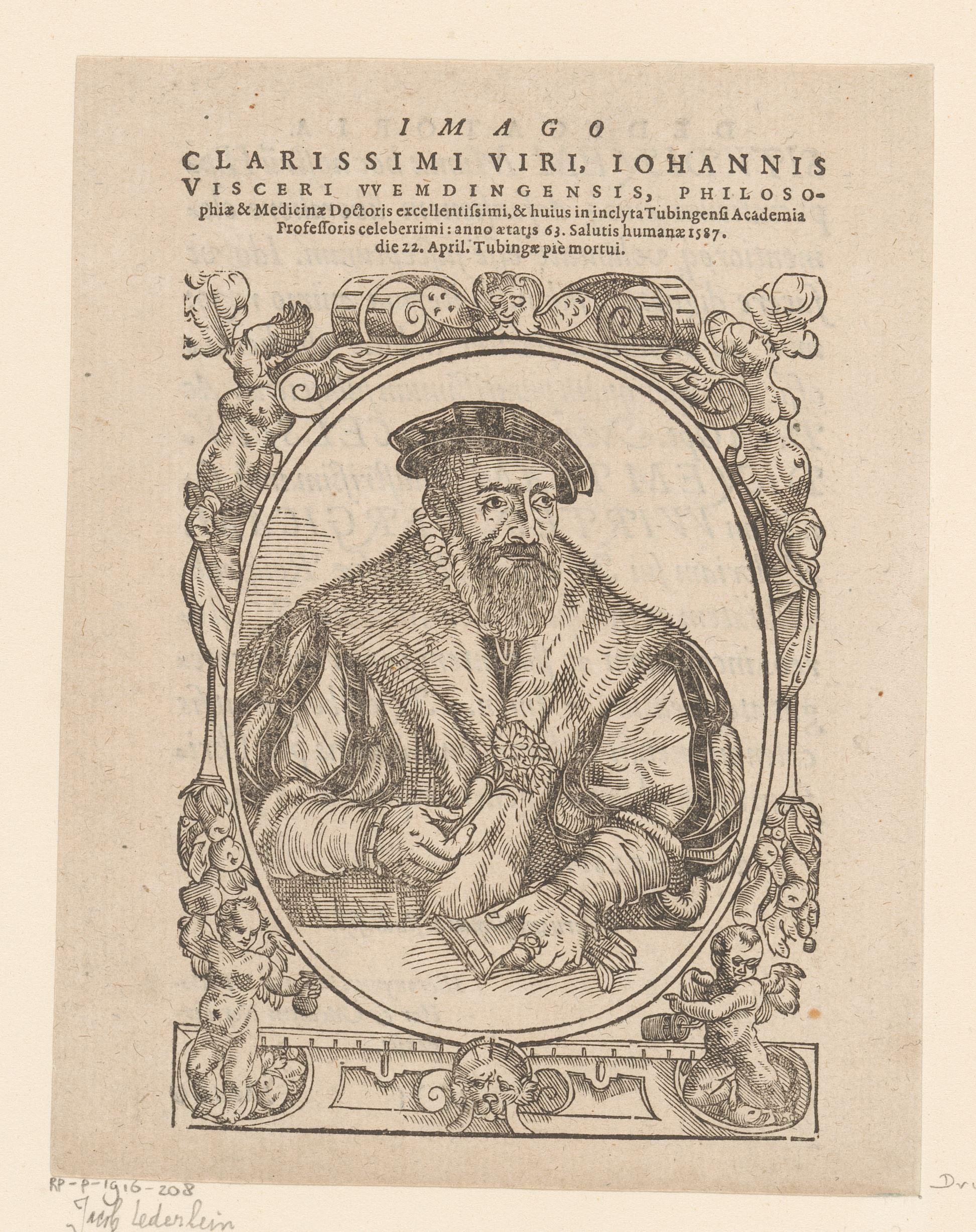 Portret van Johannes Vischer