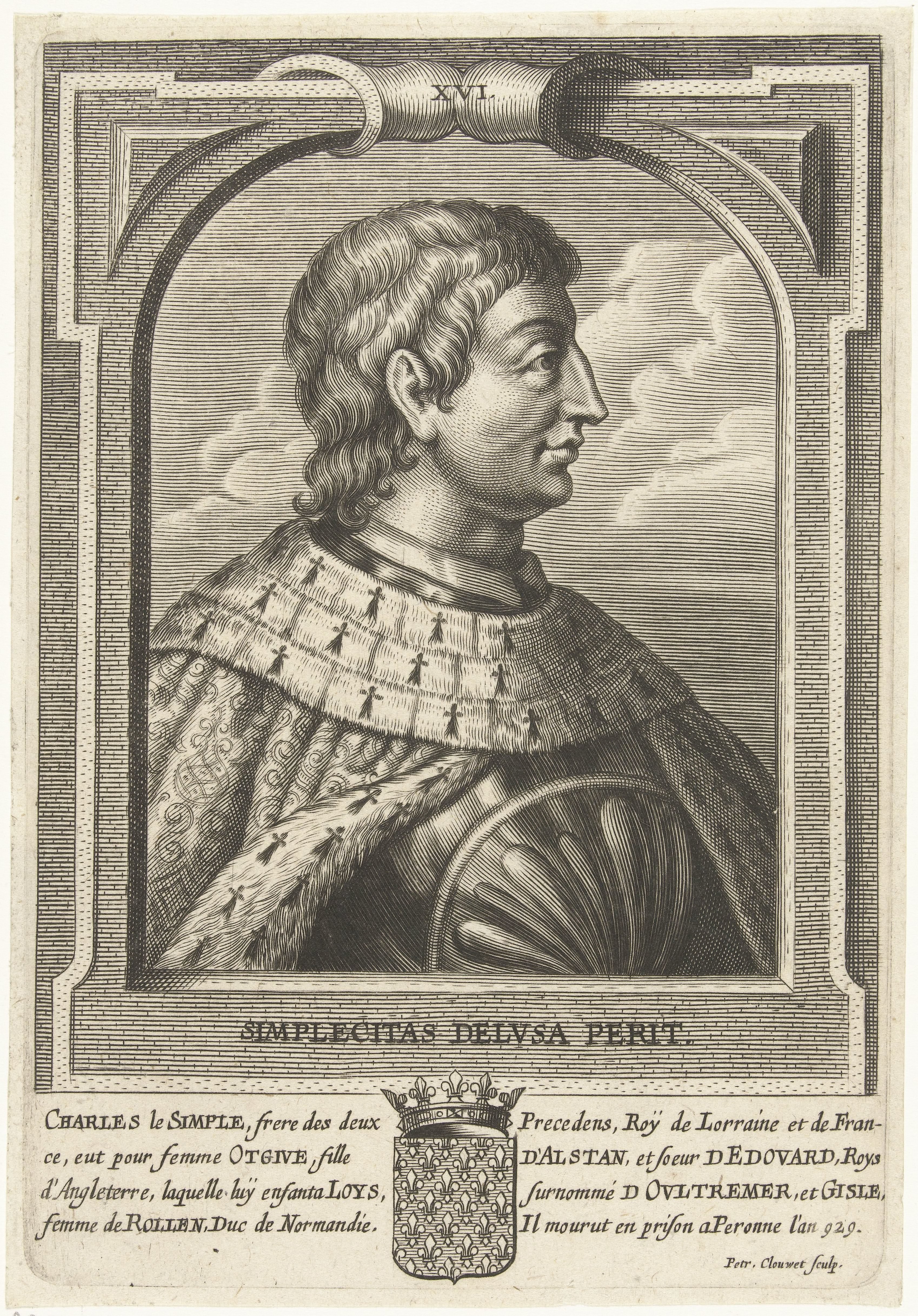 Portret van Karel III van Frankrijk