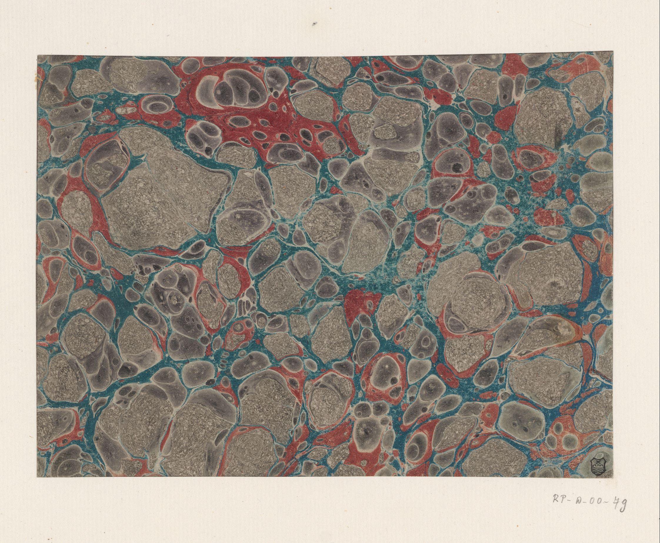 Graniet-kiezelmarmer in blauw, rood en grijs
