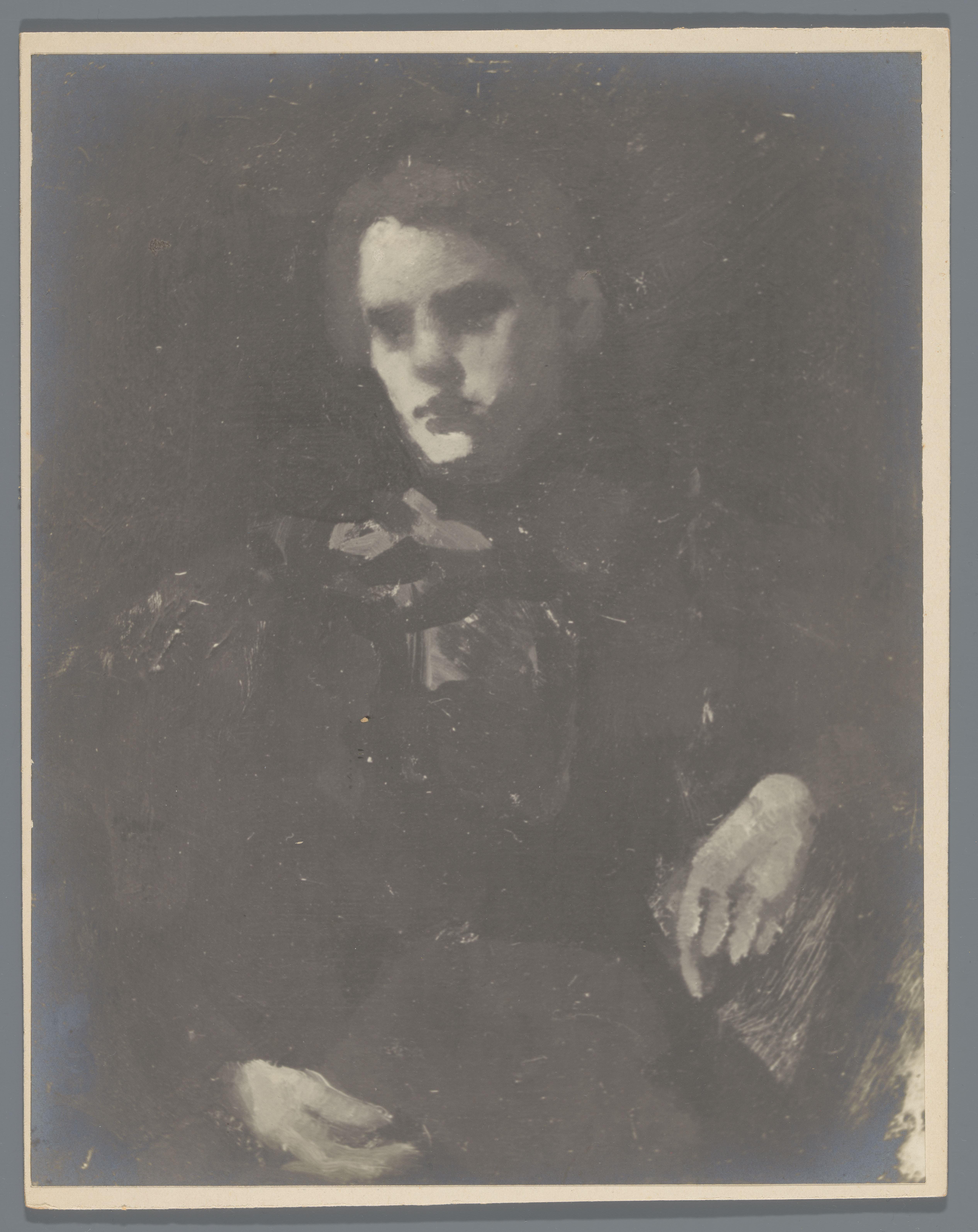 Fotoreproductie van schilderij Portret van een vrouw naar George Hendrik Breitner
