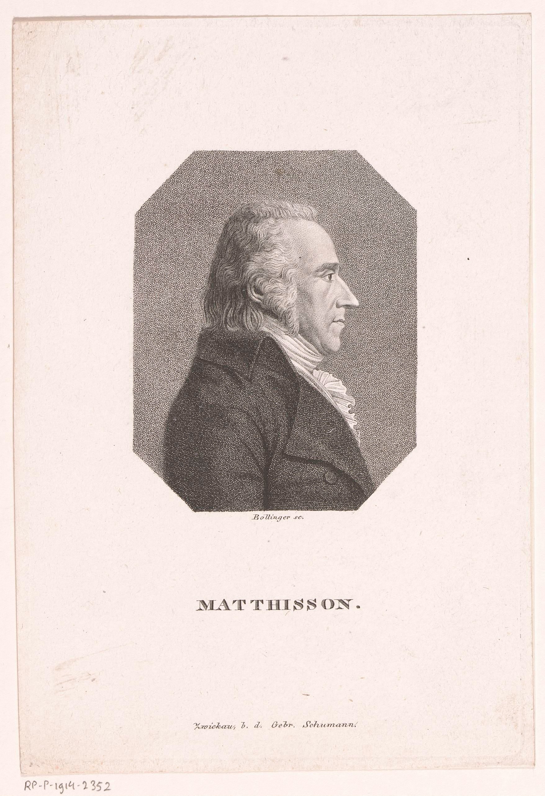 Portret van Friedrich Matthisson
